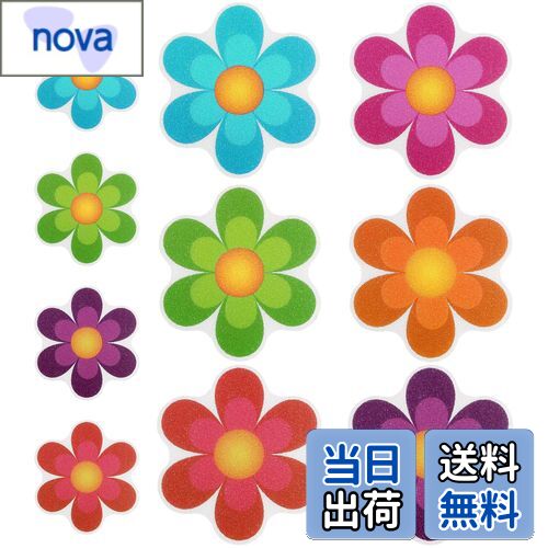 【送料無料】STOBAZA お風呂 シール 滑り止めテープ バスタブ お風呂 滑り止めシール 花型 10枚入り 滑り止め シール 浴槽 ステッカー ミニ 可愛い柄 かわいい 花形 防水 ノンスリップ 転倒防止 バスタブ 階段 浴室用