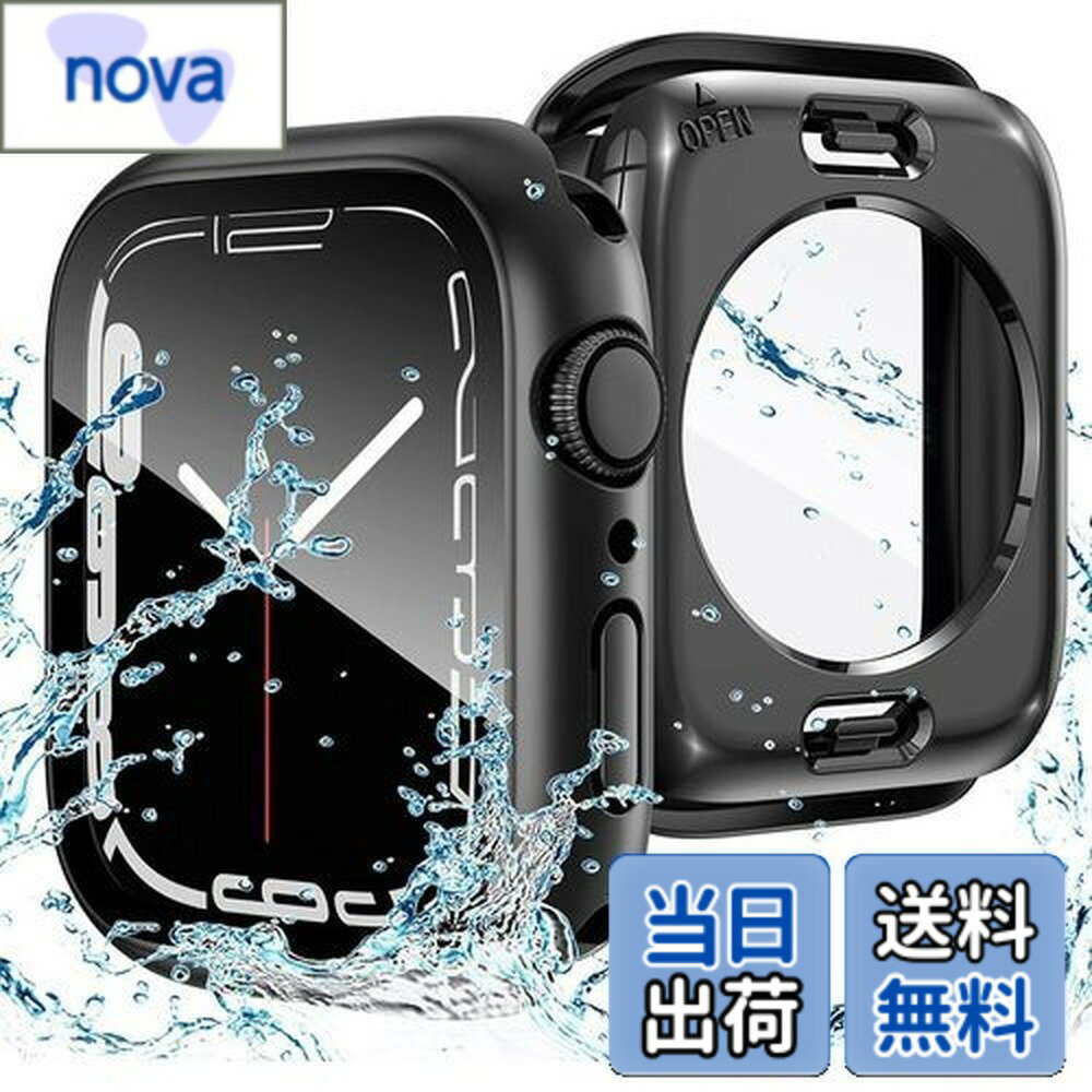 Rakuten - 【送料無料】【覗き見防止】AMAPC for Apple Watch ケース 360度全面防水 バンド 水泳・スポーツ専用 ガラスフィルム 一体型 applewatch用 カバー 360フルボディ防水 アップルウォッチ ケース Apple Watch Series6/SE3/SE2/SE/5/4 40mm対応 ブラック