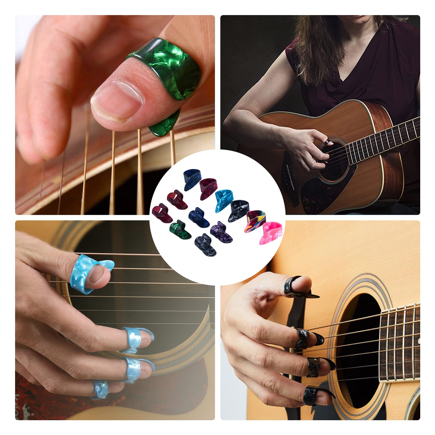 【送料無料】nalaina ギター用サムピック【合計24枚セット】ギターピック （サムピ...