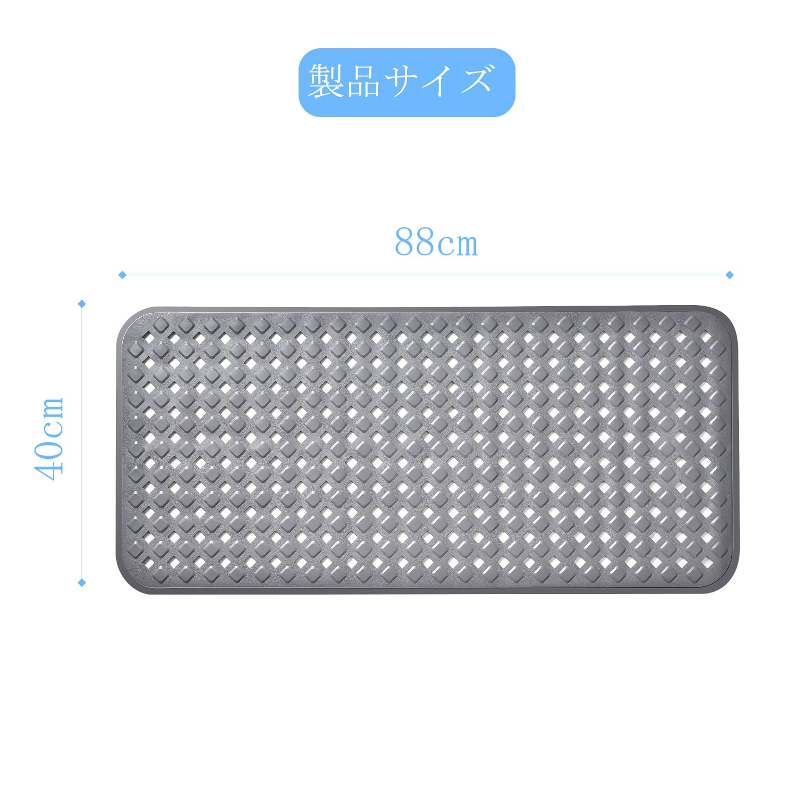 ������̵����OTraki ����Ϥ ��������ߤ�ޥå� 40x88cm �Ἴ�� ���ߤ� ��Ƚ �Ἴ�ޥå� �����դ� ���� ���٤�ߤ�ޥå� TPE�� ��Ϥ�ޥå� 260�ĵ����դ� �Х��ޥå� ž���ɻ� �����Ŭ ���Υ� ������ ������� ¿������� ���졼 Nonslip Bathtub Mat