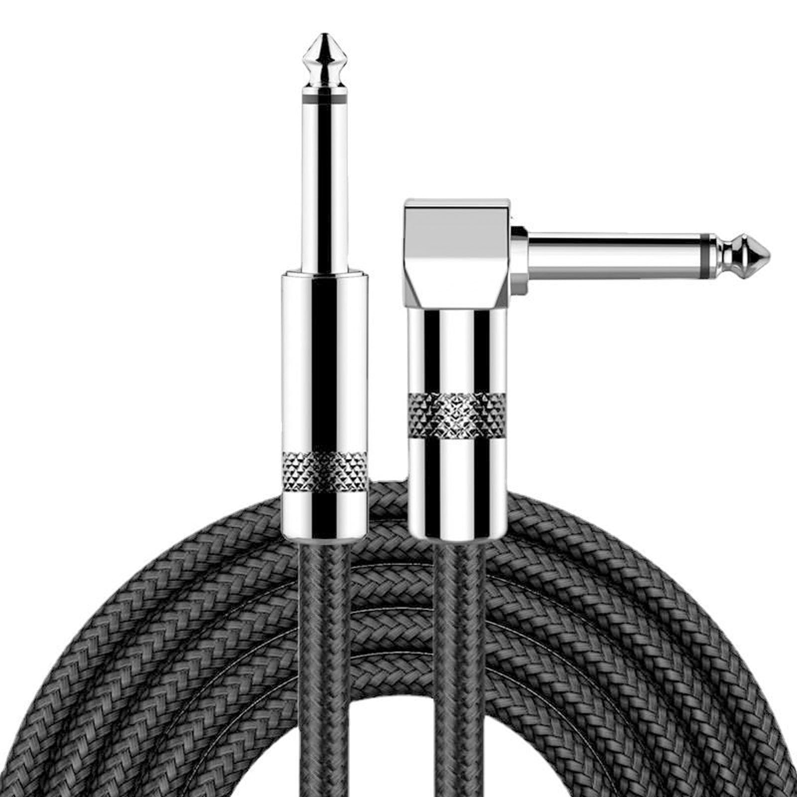 【送料無料】LUYING ギターシールド ギターケーブル 長さ2m S-L型プラグ ベース シールド ...
