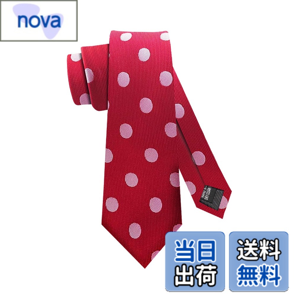 【送料無料】[メンデンス] ネクタイ ドット レッド 水玉 赤 シルク ウォッシャブル 洗濯 ビジネス フォ..
