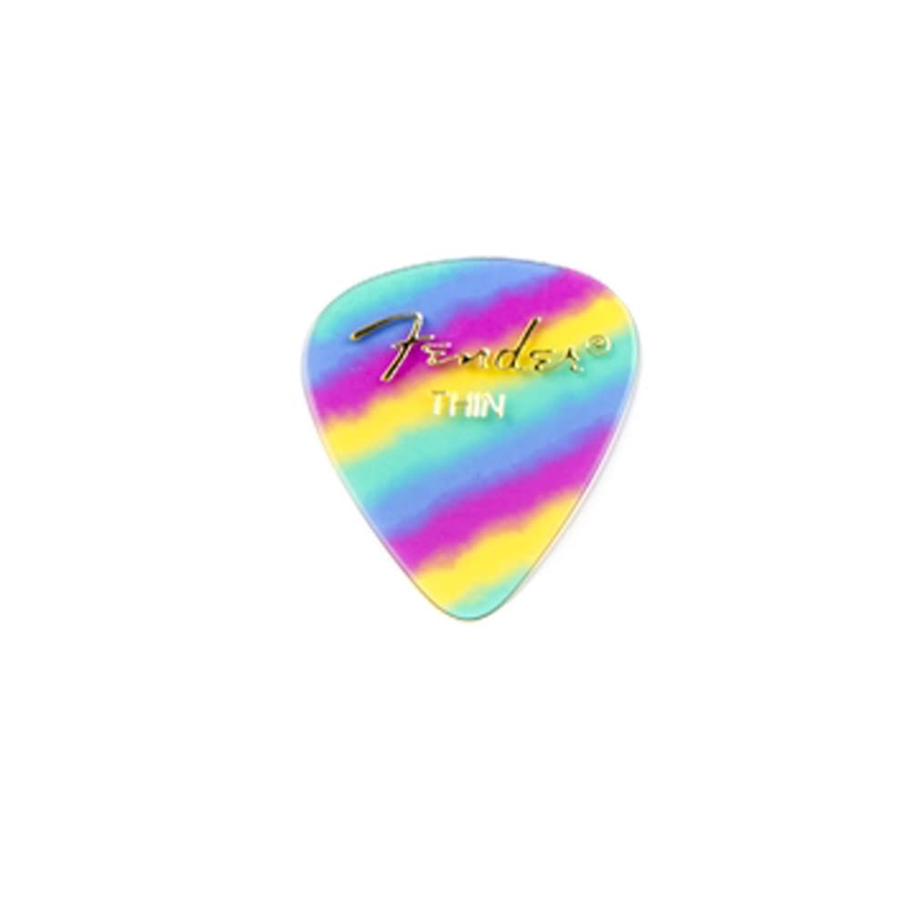 【送料無料】Fender ピック 351 SHAPE GRAPHIC PICKS THIN, RAINBOW(12PACK) 1980351101