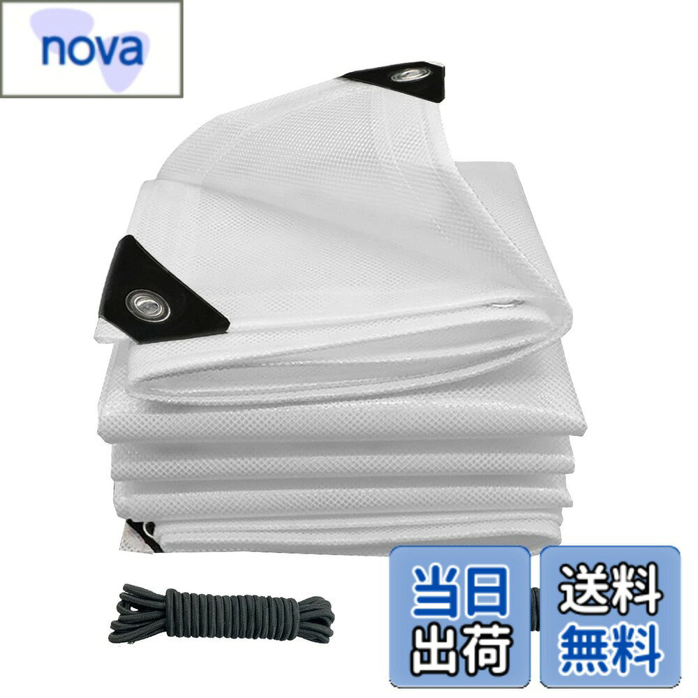 【送料無料】JIANLEI 透湿防水シート 透明 白 4.3Mx8M 屋外 屋根 内蔵メッシュ繊維強 ...