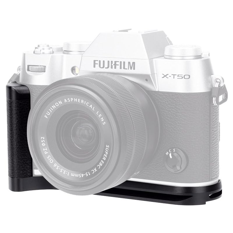 【送料無料】JJC 金属 L型ハンドグリップ Fuji X-T50 XT50 カメラ適用 電池交換が便利 底の1/4"-20のネ..