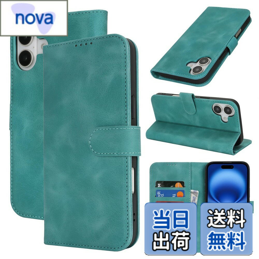 樂天商城 - 【送料無料】Pelanty 手帳型ケース for iPhone 16 ケース for iPhone16 携帯カバー レトロPUレザー+TPU 小銭入れ札入れ 財布型カード収納 横置きスタンド機能 マグネット式 アイフォン16 スマホケース 軽量薄型 耐衝撃 ミントグリーン