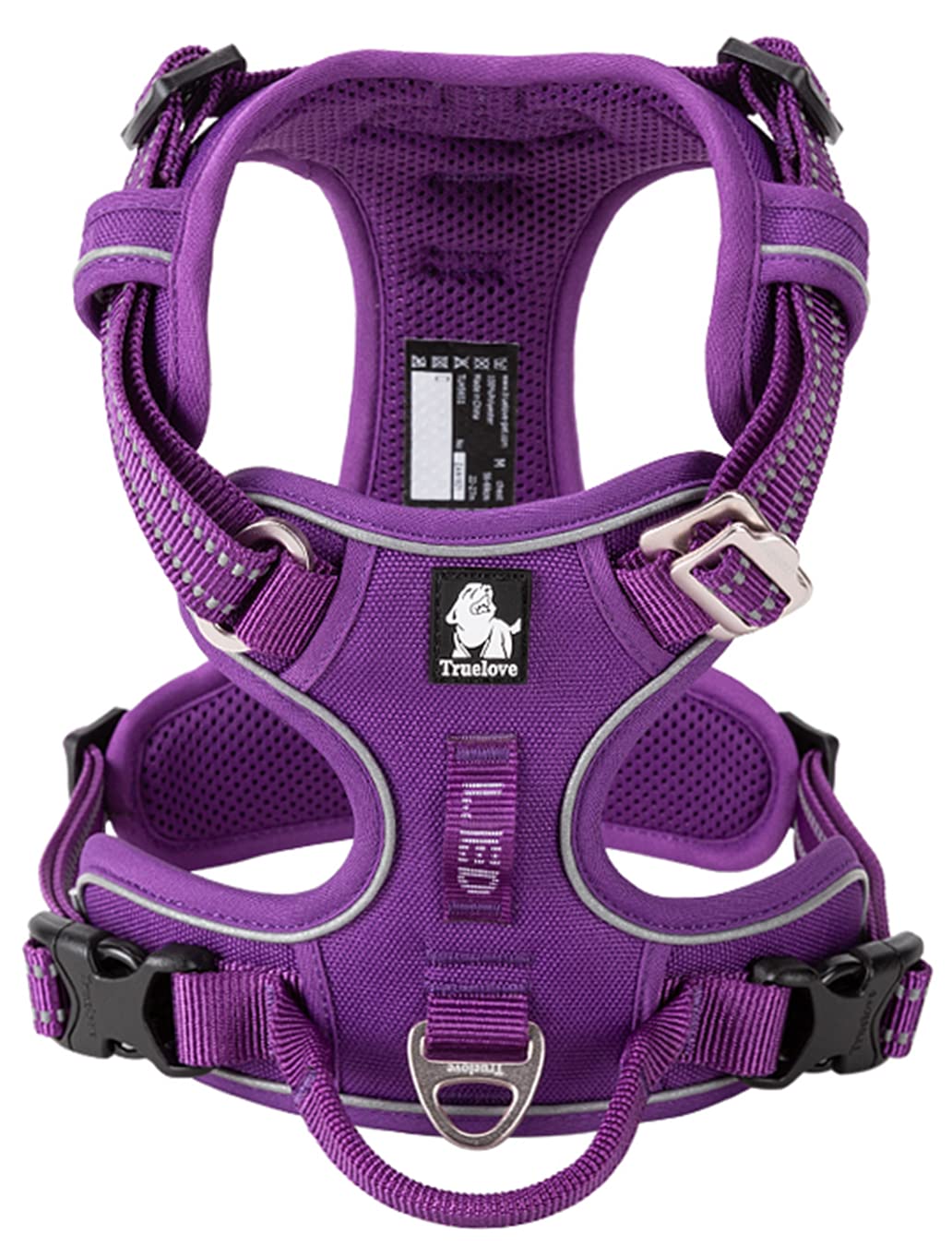 【送料無料】cocomall TRUE LOVE専門販売店 2020新型 犬用ハーネス 犬用胴輪 ドッグ ペット用品 ハーネス 3M反射材料 訓練 ナイロン製 小型犬、中型犬、大型犬に向け 通気性 調節可能 (M, 紫色)