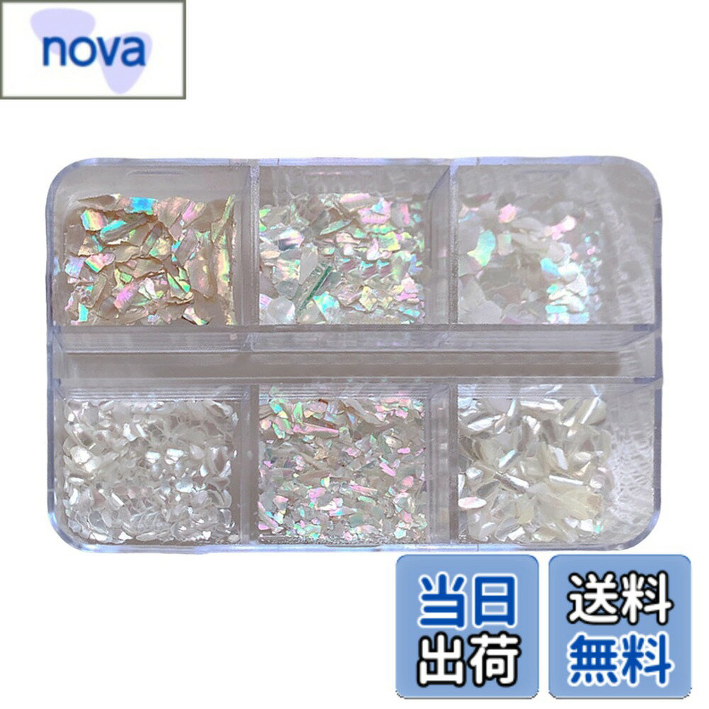 【送料無料】シェル ネイルパーツ 天然 シェルフレーク 薄型 白 シェルパーツ 貝殻 オーロラ ジェルネ..