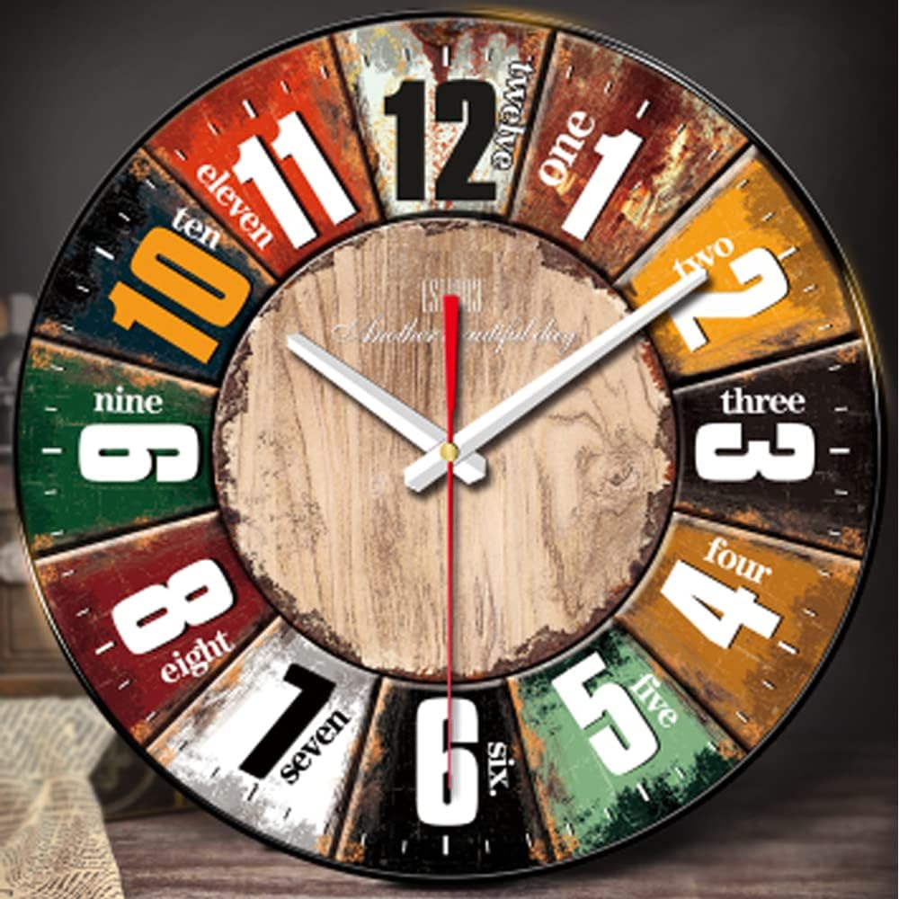 【送料無料】WiViVi 壁掛け時計 シンプルで丈夫 正確な時間を刻む ヴィンテージ おしゃれ 室内時計 壁..