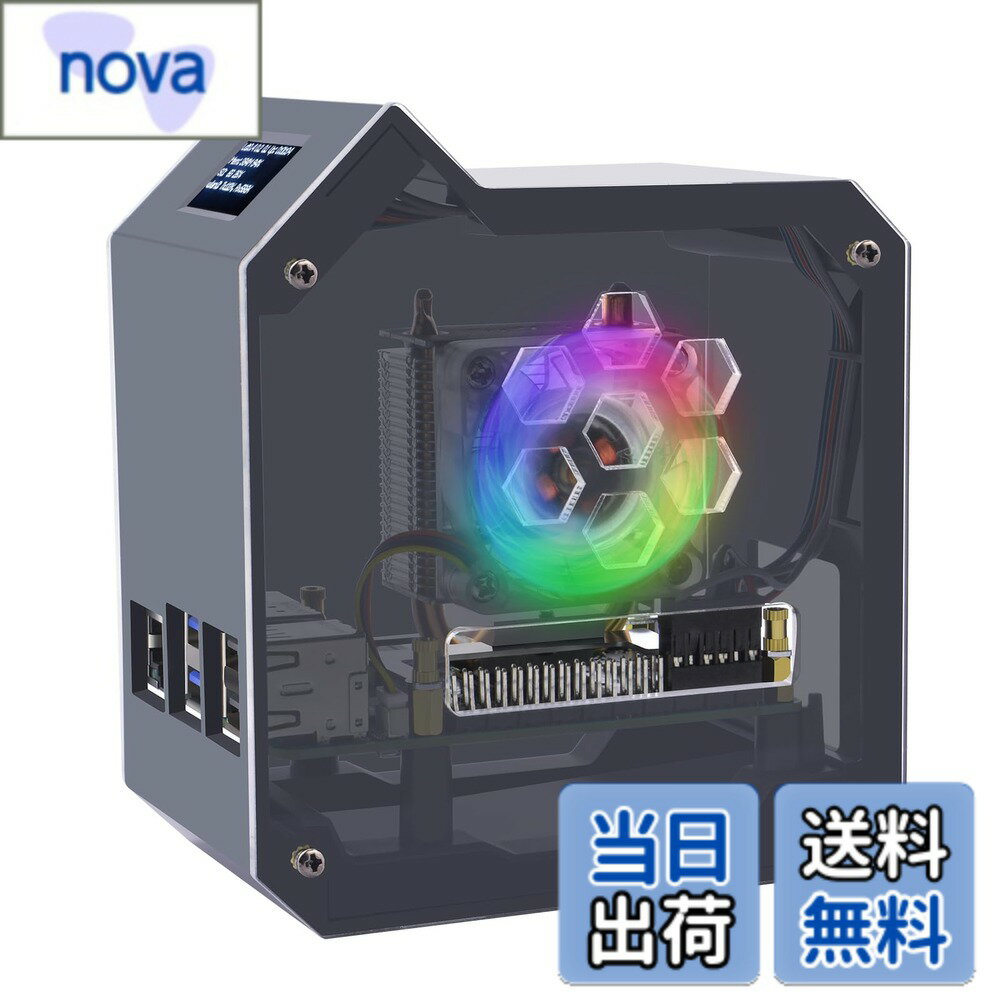 【送料無料】GeeekPi ミニタワーキット、Ice Tower Coolerアクティブクーラー付きケース、0.96インチOL..