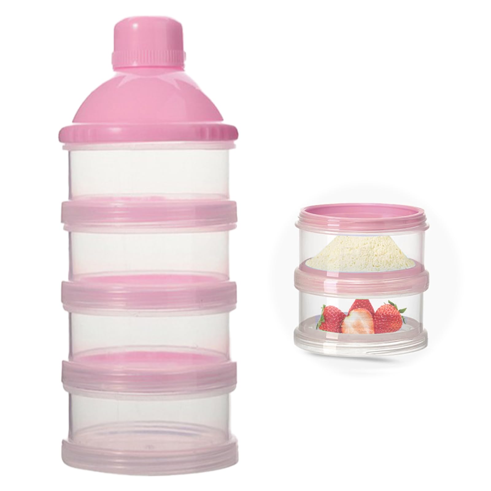 【送料無料】EsiFare ミルクケース ミルクボックス 離乳食保存容器 4層 粉ミルクケース 小分け袋 ミル..