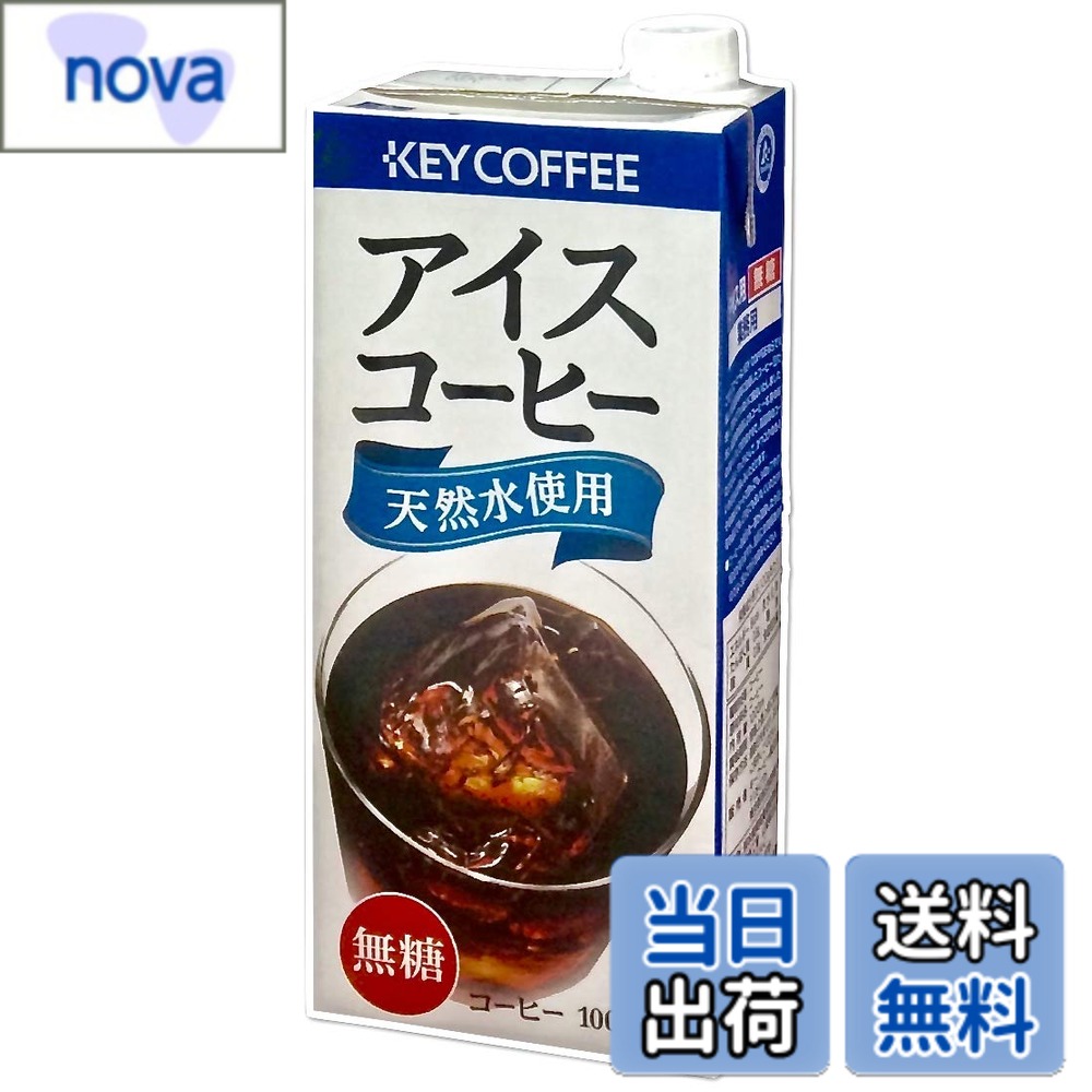 【送料無料】キーコーヒー アイスコーヒー 無糖H&R(業務用) 1Lx6本