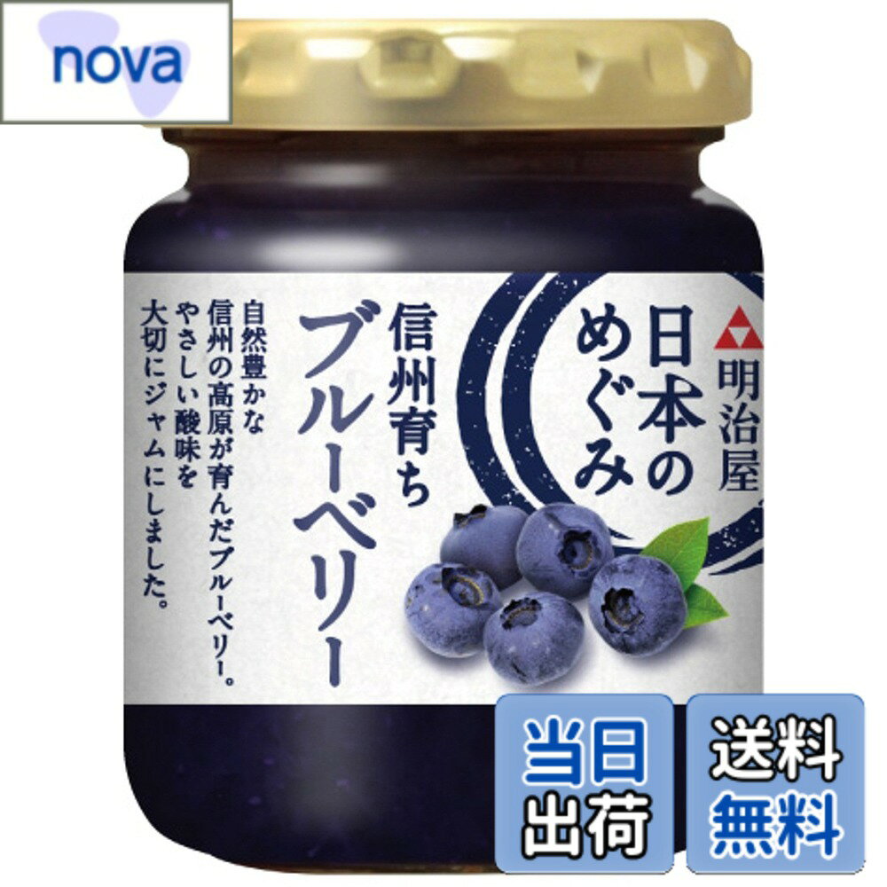 【送料無料】明治屋 日本のめぐみ 信州育ち ブルーベリージャム 155gx2個