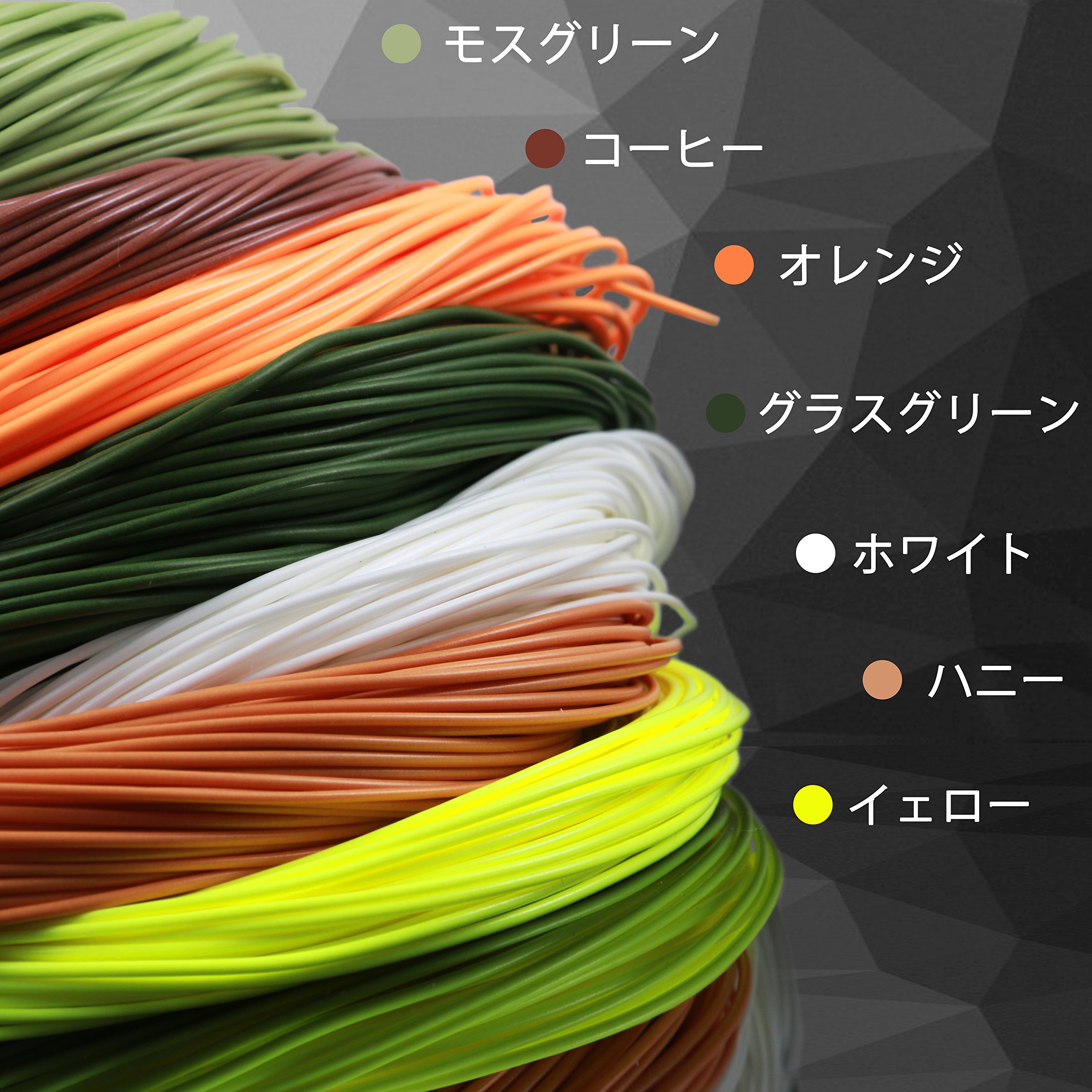 novaの【送料無料】Maxcatch DT フライライン ダブルテーパー フローティング：1-8F、100フィート (オレンジ/モスグリーン) DT フライフィッシングライン (イェロー, DT-5F)｜アングル2