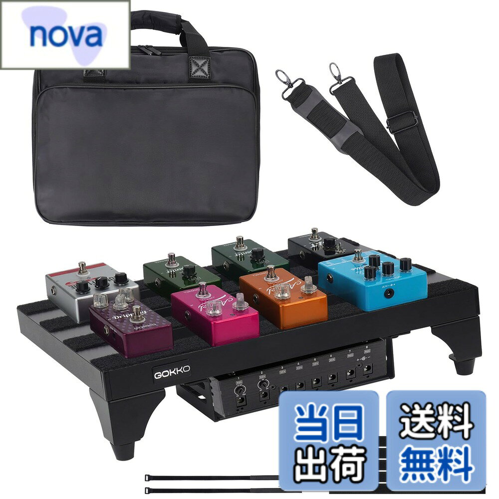 商品情報商品の説明主な仕様 【超軽量 ギターエフェクター ボード 】GOKKO 2024進化版ギターエフェクター ボードは超軽量アルミニウム合金材料から作られ、構造は非常に強固で、持続的な性能を持っている。パッケージ：ペダルボード、バッグ、ベルクロ、電源用バックル。ボードサイズ：35 x 27 x 8cm; 重量：わずか0.9kg。Mサイズギターエフェクターボードは最大8個の標準ペダルを取り付けることができます。【便利な改良設計】 他のエフェクターボードと異なるのは、弊社のエフェクターボード背面にはブラケットを内蔵し、ペダルのパワーサプライを置くのに便利です。傾斜設計で、人体工学に適合し、より快適に使用でき、腰を疲れさせない。堅牢な三角固定ねじ角で、より強固で耐久性がある。地面が平らでない場合、調整可能な螺旋を簡単に調整してペダルボードの位置を安定させることができ、揺れにくい。【良好な安定性】 マジックテープ固定エフェクタは、簡単で効率的です。耐荷重性が良く、摩耗しにくい。アルミニウム合金の材質を厚くし、丈夫で耐久性があり、ペダルの固定と保護を行うことができます。ブラケットを内蔵し、ペダル電源を置くのに便利です。【携帯に便利】携帯用のアルミニウム合金で作られたペダルボードが超軽量で、快適に演奏できます。エフェクターを固定するために必要な付属品を含む高品質のスタイリッシュな収納バッグが付いており、持ち運びに便利です。軽量なキャンバスバッグは、エフェクターボードを1つの公演会場から別の公演会場に安全に運ぶことができます。手提げでも肩掛けでもとても便利です。【品質】12ヶ月の品質を提供します、安心して買ってください。もし製品に問題があったら、購買記録からご注文番号で弊社にご連絡してください。弊社の営業担当者はできるだけ早く対応します。