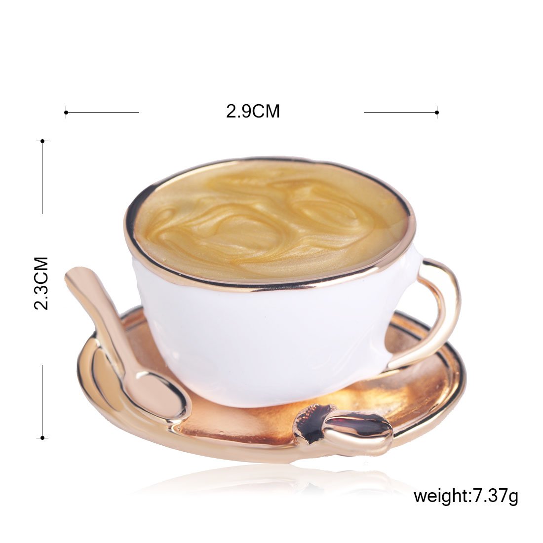 【送料無料】MECHOSEN アンティーク かわいい コーヒーカップのブローチ レディー...