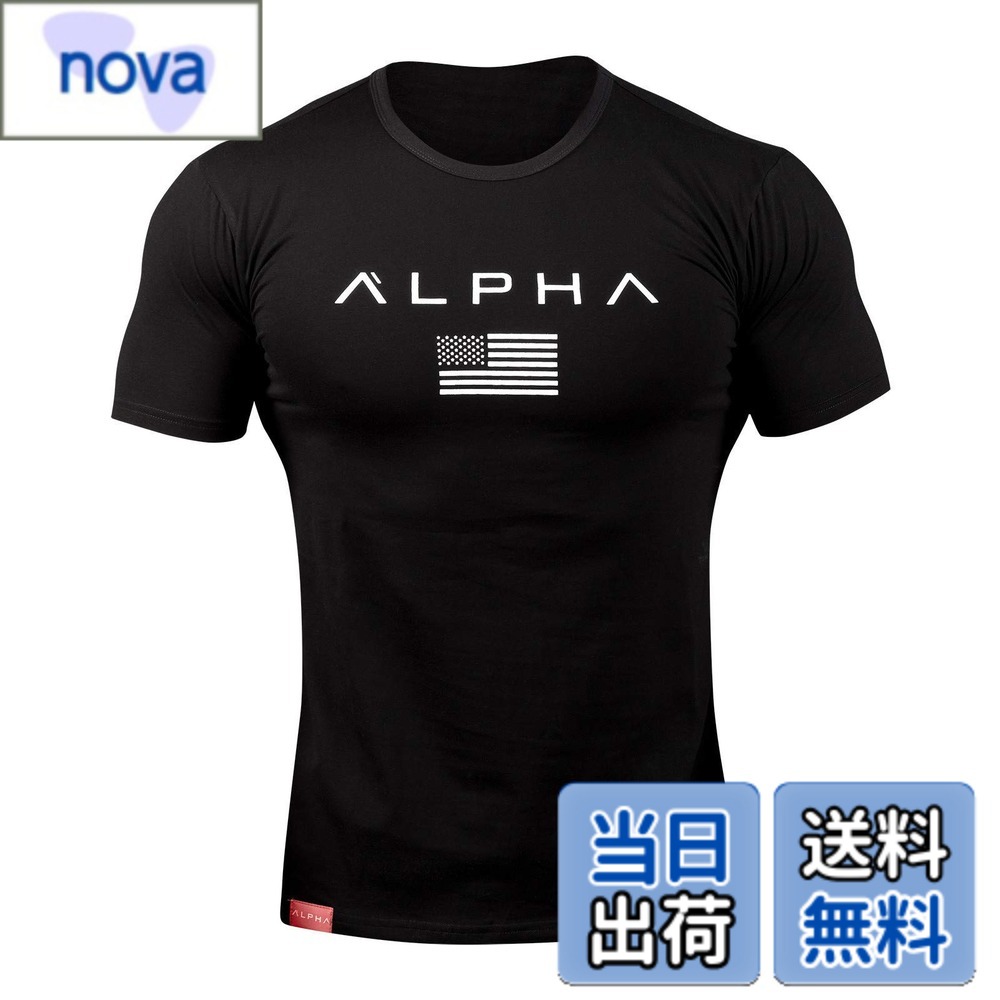 乐天商城 - 【送料無料】[SHANLIANG] ジムtシャツ ストレッチ 半袖 細身 フィットネス トレーニング 筋トレ スポーツ おしゃれ メンズ (L, ブラック+ホワイト)