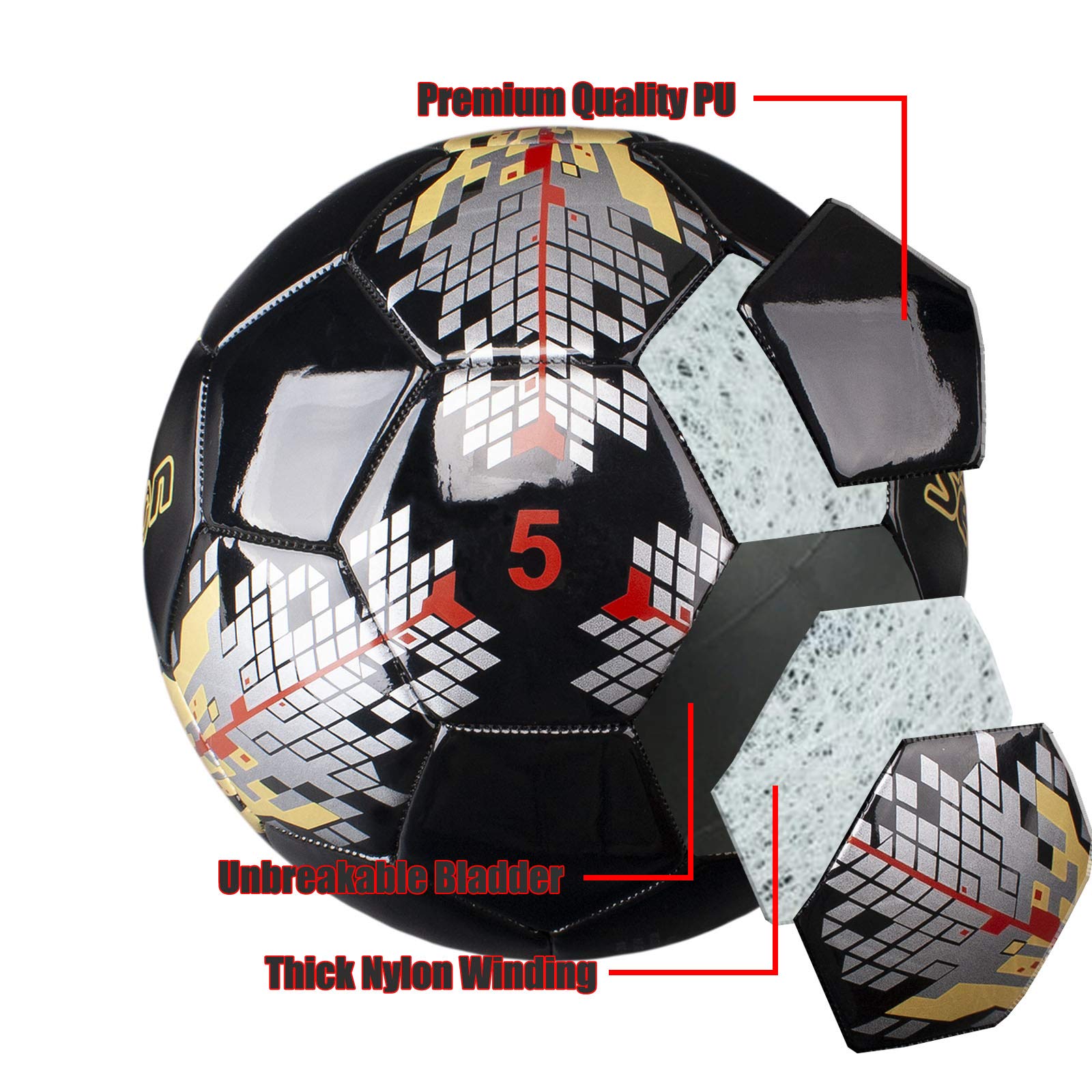 【送料無料】Senstonサッカーボール5号の大人と青少年のトレーニングボール試合の...