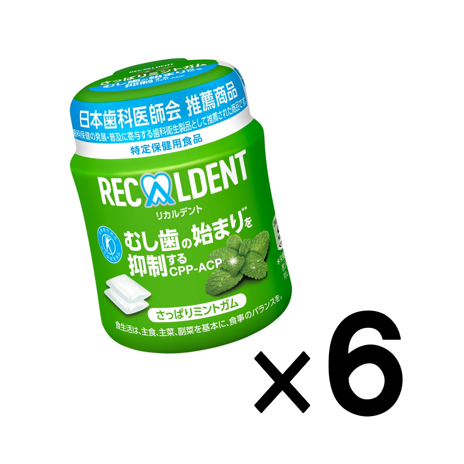 【送料無料】モンデリ—ズ リカルデント さっぱりミントガムボトル 135.2gx6個 nova2021-10191018 nova サンプル画像3