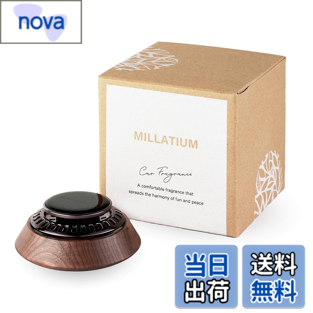 【送料無料】MILLATIUM カーディフューザー 車 芳香剤 ソーラー駆動 カーフレグランス アロ ...