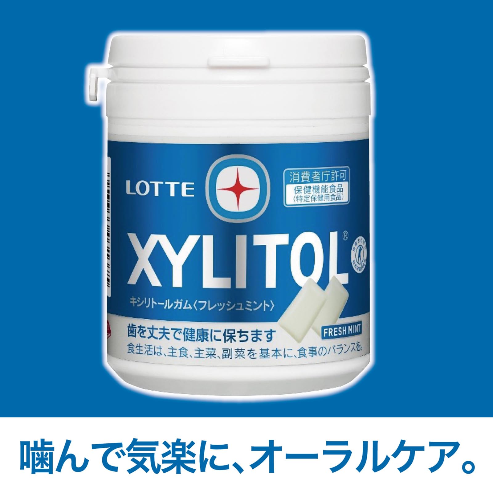 【9月1日ー9月15日まで200円オフ】【送料無料】ロッテ キシリトールガム(フレッシュミント)ファミリーボトル 133g nova2021-10229909 nova サンプル画像3