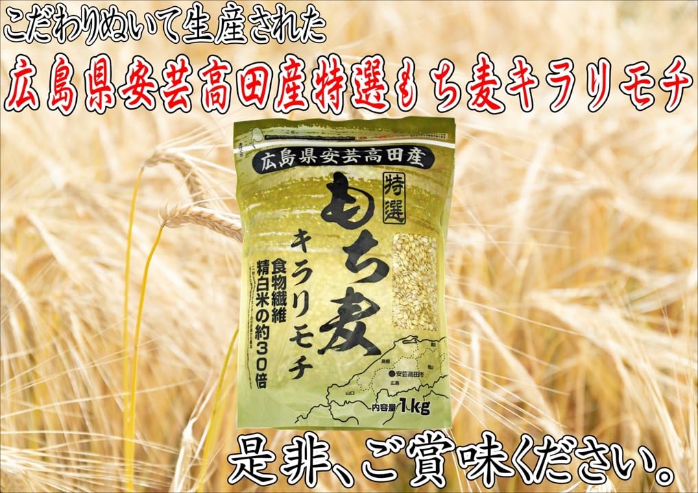 【送料無料】パールライス 広島県安芸高田市産 もち麦 キラリモチ 1kg nova2021-10252528 nova サンプル画像3