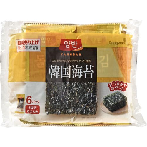 商品情報 商品の説明 商品紹介 白子のりがおすすめする、おつまみに最適な韓国海苔です。韓国から直輸入の両班（ヤンバン）ブランドの韓国海苔で、ビールのおともに、お子様のおやつに、もちろん、ごはんのおかずやお弁当と一緒に持ち運んでなど、幅広くご利用いただけます。一度はお試し頂きたい韓国海苔です。 原材料・成分 乾のり(韓国産)、菜種油、ごま油、食塩/調味料(アミノ酸等)、(一部にごまを含む) 主な仕様 乾のり(韓国産)、菜種油、ごま油、食塩/調味料(アミノ酸等)、(一部にごまを含む)商品サイズ(高さx奥行x幅):13cmx4.5cmx19.5cm # 【送料無料】両班 韓国海苔 8切8枚6袋 美味しいおつまみを探しているけど、なかなか満足できるものが見つからない…そんな悩みを抱えるあなたに、ぜひ試していただきたいのが「両班 韓国海苔」です。この海苔は、韓国から直輸入された人気ブランドのもので、お酒のおつまみ、お子様のおやつ、またはごはんのおかずとしても大活躍します。普段の食事にちょっとしたアクセントを加えることで、満足感が増すこと間違いなしです。海苔には、手軽に栄養を摂取できる優れた特性もあり、健康を気にする方にもぴったりです。思わず手が伸びる味わいで、ぜひ一度お試しください！ ## 両班 韓国海苔の特徴 両班 韓国海苔は、こだわりの原材料を使用して作られています。乾のりは韓国産で、香ばしい風味が特徴。使用されている菜種油やごま油は、食感を豊かにし、海苔の旨みを引き出します。これにより、ビールや日本酒などのお酒と相性がよく、おつまみに最適です。特に、海苔のパリッとした食感は、食べる楽しみを増してくれます。また、8切りにカットされた便利なサイズなので、食べやすさも考慮されています。小分けになっていることで、持ち運びにも便利で、いつでも気軽に楽しむことができます。お弁当に入れても大丈夫なサイズ感なので、子供たちにも安心して与えられます。手軽に栄養を摂取できるので、忙しい日常の中でも役立つ商品です。このように、両班 韓国海苔は、バランスの良い食生活を支えるための心強い味方になるでしょう。いつでもどこでも楽しむことができるこの海苔を、お試しになってください。豊かな風味が、あなたの毎日を彩ります。 ## 様々なシーンで活躍 両班 韓国海苔は、特に多様なシーンで活躍してくれます。例えば、仕事の合間のおやつとして、友人との集まりでのオードブルとして、さらにお子様のお弁当にも最適です。自宅にいる時間が増える中で、簡単に健康的なスナックとしても重宝します。手軽に食べられる点は、大きな利点です。特に、お酒のおつまみとしては、爽やかな香りとともに、おしゃべりを楽しむ時間を一層楽しくしてくれます。軽く塩味が効いているため、食欲をそそること間違いなしです。また、食文化の交流を楽しむ意味でも、他国の食材を味わうことで、新しい発見があるかもしれません。例えば、韓国の自宅料理に添えてみるのも良いでしょう。ビビンバやプルコギと一緒に楽しむことで、それぞれの味の相乗効果を感じることができます。さまざまなスタイルで楽しめる両班 韓国海苔は、あなたの食卓に新たな風を吹き込むことでしょう。 ## 原材料と品質へのこだわり 両班 韓国海苔は、原材料に特にこだわり抜いて作られています。主成分の乾のりは、すべて韓国産で、その味わいは格別です。丁寧に収穫された海苔は、しっかりとした歯ごたえと香ばしい風味を醸し出します。加えて、菜種油やごま油は、自然な風味を保ちつつ、海苔の香ばしさを引き立てています。これにより、健康的な脂質も摂取できるため、美味しさだけでなく、栄養価も考慮されています。また、この海苔には食塩や調味料（アミノ酸等）も使用されており、所々に隠された旨味がつまっています。少しの塩気が、海苔本来の甘味を引き立てる魔法があるのです。そういった品質への真摯な姿勢が、多くの人々に愛され続ける理由であると言えます。両班 韓国海苔は、ただのスナックではなく、食卓に彩りを加える素晴らしいアイテムです。安心してお楽しみいただけるよう、原材料の明記もしっかりと行っていますので、アレルギーを持つ方も安心してご利用いただけます。健康を気にする方にも、自信を持っておすすめできる商品です。 ## まとめ - 両班 韓国海苔は、韓国産の高品質な海苔を使用しています。 - おつまみ、おやつ、ごはんのおかずに多用途で活躍します。 - 手軽に栄養を摂取でき、健康を意識する方にもおすすめです。 - 様々なシーンで楽しむことができ、自宅料理に彩りを添えます。 - 品質にこだわり、安心して楽しめる商品です。 ぜひ、この機会に「両班 韓国海苔」を手に取って、その delicious な体験をお楽しみください！