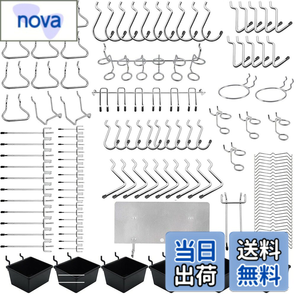 【送料無料】156個 有孔ボード パンチングボードフック 有孔ボード リングフック ...