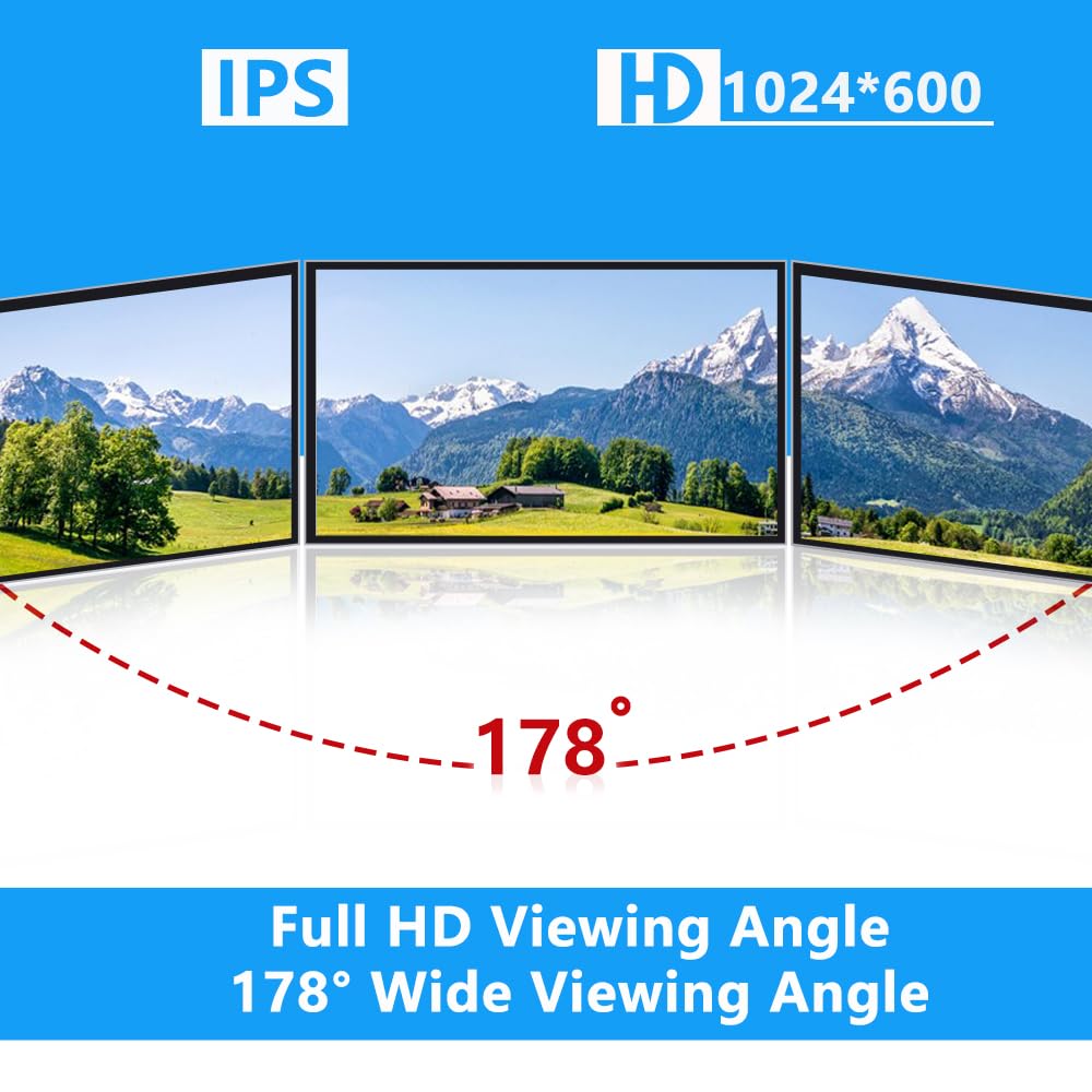 【送料無料】GeeekPi 7インチ 1024x600 IPS LCD モニター (非タッチ) HDMI ポート付き ブラケット付き Raspberry Pi 5/4B/3B+/Zero/400、Banana Pi/Windows 11/10/8/7 nova2021-10238442 nova サンプル画像2