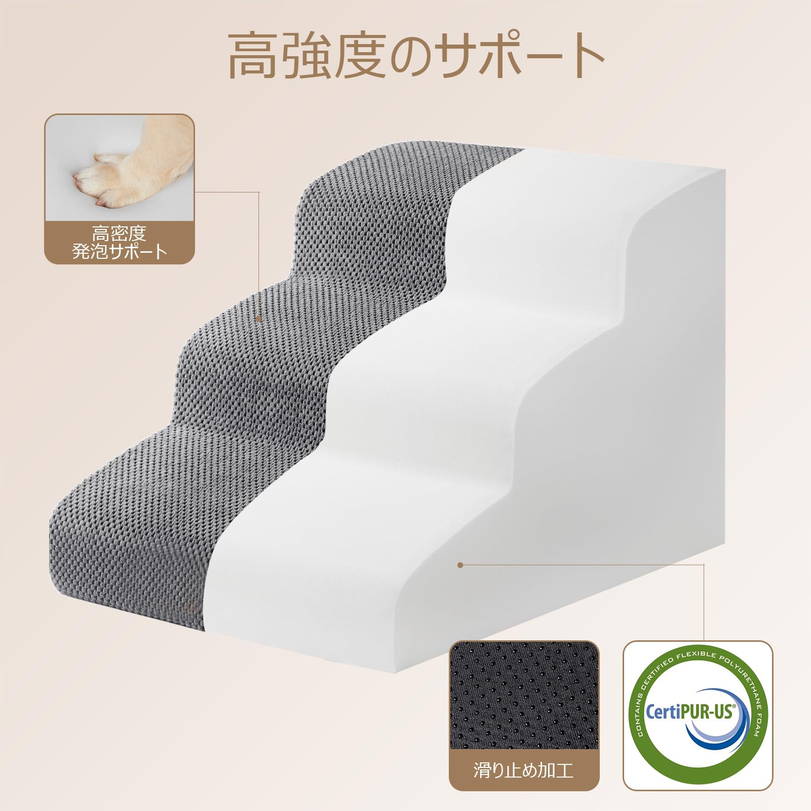【送料無料】EHEYCIGA 犬 階段 ステップ ペット階段 ドッグステップ 犬 スロープ ...