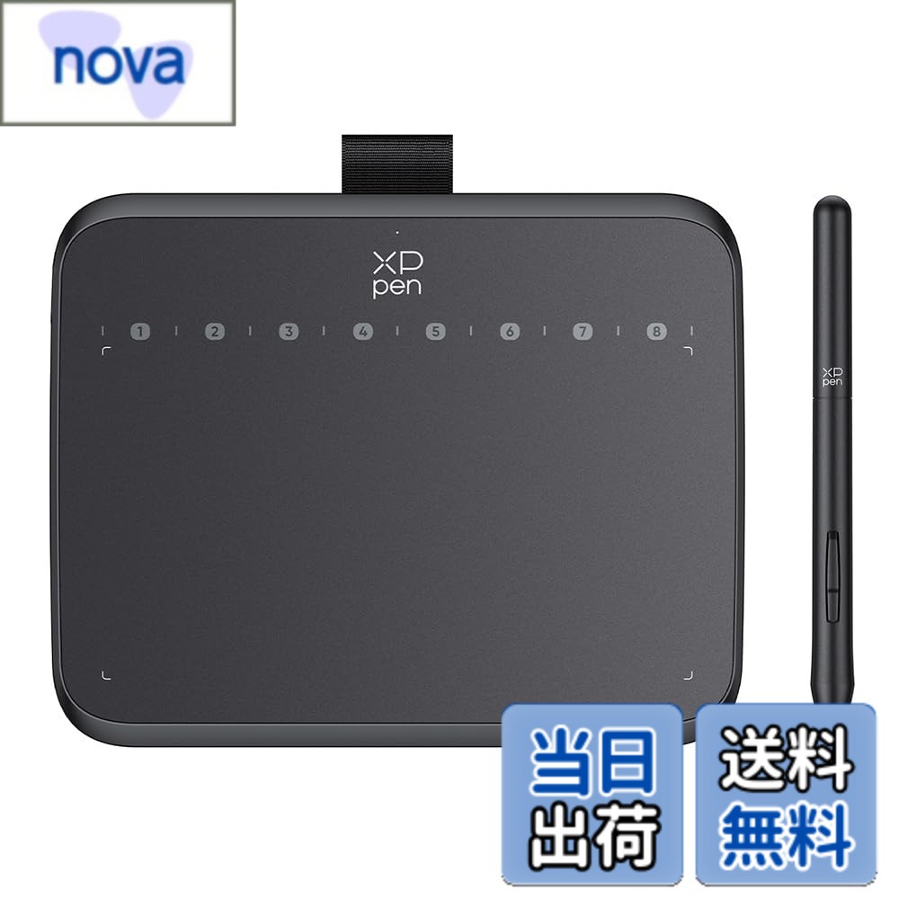 XPPen ペンタブレット 6インチ ペンタブ 傾き検知機能搭載 充電不要ペン 8個ショートカットキー osu!専用 Windo nova2021-10238482 nova パッケージ画像