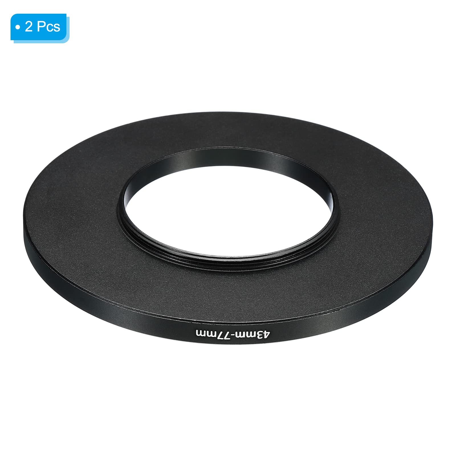 【送料無料】PATIKIL 43 mm-77 mm 金属ステップアップリング 2個 カメラレンズフィ...