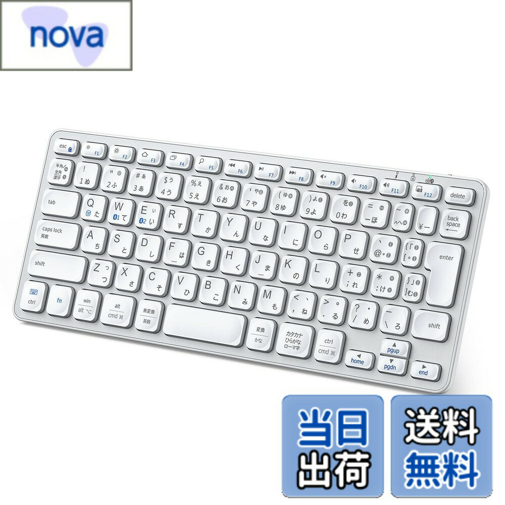 iClever ワイヤレスキーボード Bluetooth＆2.4G 無線 キーボード 充電式Type-C 静音 小型 薄型 JIS基準 日本語配列 軽量 パンタグラフ式 3つデバイス自由に切替え デュアルモード 持ち運び パソコンPC iPad スマホ用 Windows Mac iOS Android対応 日本語説明