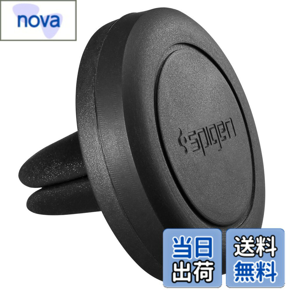 乐天商城 - 【送料無料】【Spigen】 車載ホルダー マグネット式 エアコン吹き出し口 iPhone/Android各種 他端末 対応 エアー ベント (ブラック)