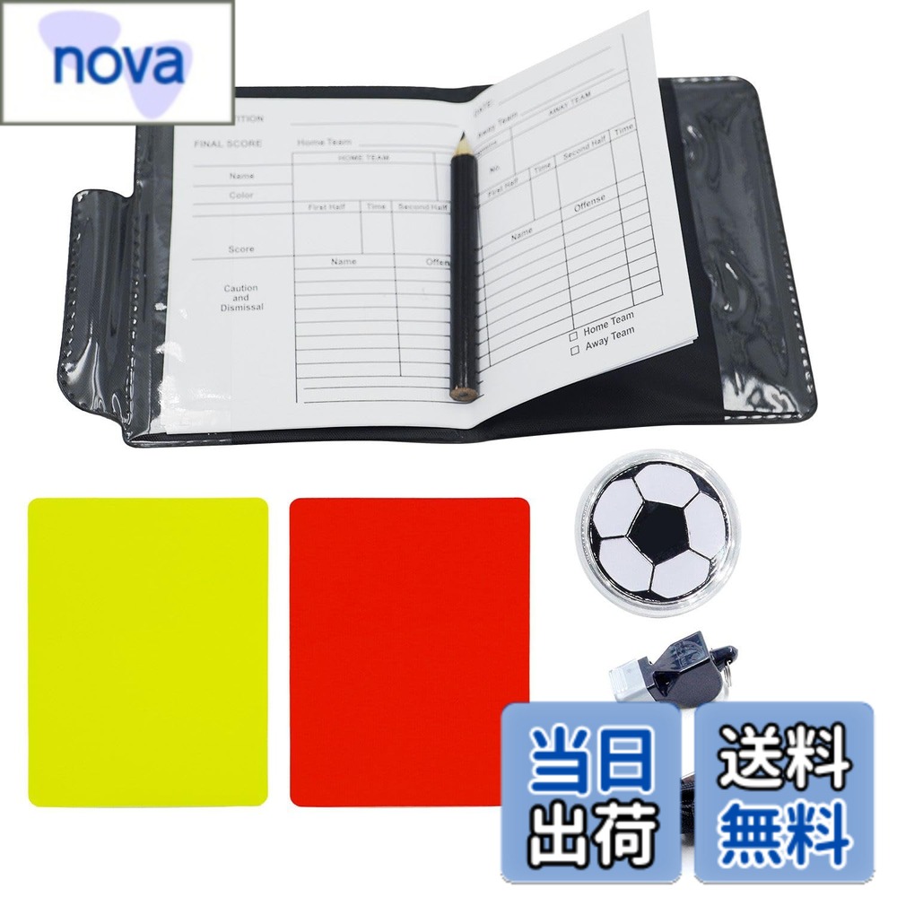 商品情報 商品の説明 KKLM サッカーレフェリーセット 赤と黄色の審判カード 添付の鉛筆1本とレコード紙5枚 トスコインとコーチホイッスルも付属 審判用具完備 用途広がる審判小物 フットサルにも適用 主な仕様 【商品内容】1個のレフェリーカードケース、1本の鉛筆、5枚のレフェリー記録用紙、1個のトスコイン、1枚の警告カード、1枚の退場カード、1個のホイッスル、1本のホイッスルストラップがセットされているスポーツアクセサリーです。 【材質】柔らかく快適な素材で、長時間の使用でもストレスなくご利用いただけます。 【コンパクトデザイン】厚みを極限まで抑えたスコア手帳は、試合中に胸ポケットに入れても違和感がなく、快適な動きを提供します。 【セット内容】レッドカード、イエローカード、鉛筆（マッチスコアカード付属）、トスコイン、ストラップ付きメタルホイッスルが含まれ、試合審判に理想的なクラシックな組み合わせです。 【多用途】審判、コーチ、トレーニングから学校のイベント、子供のスポーツ、さまざまな競技、緊急時対応、ライフガード業務、教師による指導、さらには鳥や犬、その他動物の訓練に至るまで、幅広いシーンで活躍します。 # 【送料無料】KKLM サッカーレフェリーセット 赤と黄色の審判カード 添付の鉛筆1本とレコード紙5枚 トスコインとコーチホイッスルも付属 審判用具完備 用途広がる審判小物 フットサルにも適用 サッカーやフットサルの試合をスムーズに進行させるためには、優れた審判用具が必要です。特に、観客や選手の気持ちを尊重し、ルールを適切に適用するためのアイテムは不可欠です。しかし、審判用具がバラバラであったり、使い勝手が悪かったりすると、試合の進行に影響が出てしまいます。このような不安を抱える方には、KKLMのサッカーレフェリーセットがぴったりです。 このセットには、赤と黄色の審判カード、鉛筆、レコード紙、トスコイン、ホイッスルなど、必要なアイテムがすべて揃っています。普段の練習や学校のイベント、さらにはさまざまなスポーツシーンで使えるため、用途は多岐にわたります。また、コンパクトなデザインで持ち運びも楽々。ストレスなく使えるため、試合に集中できます。この商品で、より快適に試合を進行させましょう。 ## 審判用具の必要性とKKLMサッカーレフェリーセットの特徴 試合を行う際に、審判は非常に重要な役割を果たします。そのため、審判が使用する道具も慎重に選ぶ必要があります。KKLMのサッカーレフェリーセットは、審判用具としての機能が充実しているのが特徴です。まず、赤と黄色のカードは、選手への警告や退場の際に欠かせません。これにより、選手も観客もルールを理解しやすくなります。 さらに、セットには鉛筆とレコード紙が付属しています。これにより、選手の交代や得点情報を簡単に記録できるため、試合の進行がスムーズになります。このカードや記録用紙は、柔らかい素材で作られているため、長時間の使用でも手に負担がかかりません。また、トスコインも付属しており、チームや選手の選択を行う際に便利です。 KKLMのサッカーレフェリーセットは、持ち運びが容易なコンパクトなデザインが特徴です。胸ポケットに収まるサイズで、試合中に邪魔になりません。これにより、審判が試合に集中することができ、高校や中学校の試合など、さまざまな場面で役立ちます。 ## 多用途に使える審判用具 KKLMサッカーレフェリーセットは、サッカーだけに留まらず、さまざまなスポーツやイベントでも活用できます。このセットは、フットサルやバスケットボールの試合、さらには学校の体育の授業やイベントにも適しています。 特に、多くの学校で行われる運動会やスポーツフェスティバルなどでは、時間が限られているため、容易に情報を管理できる道具が求められます。このセットのカードやレコード紙は、瞬時に選手の状況把握を可能にします。 さらに、教師やコーチが子どもたちにスポーツのルールを教える際にも、お役立ちアイテムです。特に警告カードや記録用紙は、学生たちがルールを理解しやすいように設計されています。このように、KKLMサッカーレフェリーセットは、審判だけでなく、教育や指導現場でも大いに役立つのです。 ## 使用上の注意と保存方法 KKLMサッカーレフェリーセットを正しく使用するためには、いくつかの注意点があります。まず、カードや記録用紙を持ち運ぶ際には、湿気を避けることが大切です。これは、カードの印刷がはがれたり、記録用紙が傷んだりするのを防ぐためです。また、ホイッスルやトスコインも外部への衝撃に注意しましょう。 使った後は、必ずセットを清潔な場所で保管してください。特に、ホイッスルは清掃してから保存すると良いでしょう。また、鉛筆はクリップボードに固定しておくと、紛失を防げます。 最後に、定期的に買い替えることも視野に入れておくと長持ちします。審判用具は、特に使用頻度が高いアイテムなので、消耗品として扱い、状態を確認しながら使っていきましょう。 ## まとめ - KKLMサッカーレフェリーセットは、全ての必要なアイテムが揃っているので便利です。 - 赤と黄色の審判カード、鉛筆、レコード紙など、機能性が高いです。 - 多用途に利用でき、小学校や中学校でのイベントにも最適です。 - 使用時は湿気などに注意し、適切に保管することが大切です。 - コーチや教師にも役立つ道具で、ルール教育にも貢献します。
