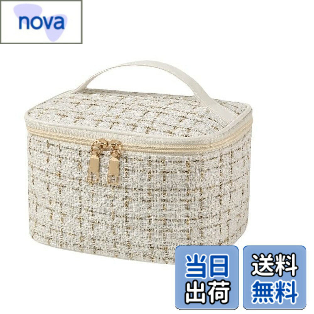 乐天商城 - 【送料無料】AVANCE 化粧ポーチ メイクポーチ 化粧品バッグ メイクバッグ 収納バッグ 収納ポーチ人気 手提げ おしゃれ 旅行用 コスメ収納 ブラック ホワイト 色：ホワイト