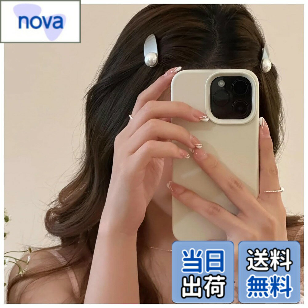 【送料無料】MISS MUMU ヘアアクセサリー 2個セット ヘアクリップ シルバーアクセサリー 真円真珠 髪飾り リボンピン ヘアアレンジ バレッタ まとめ髪 ヘアピン 女性 レディース 結婚式 パーティー かわいい 人気 韓国風 シンプル 色：丸い形-Circle 1 サイズ：Medium