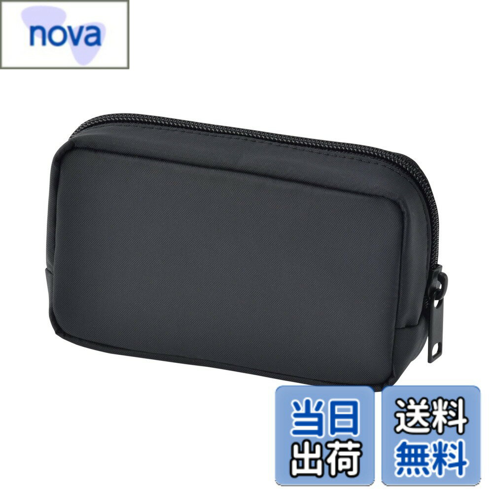 乐天商城 - 【送料無料】無印良品 ナイロンコンパクトポーチ ・黒 約14x3.5x9cm 83525453 色：ブラック、サイズ：One Size
