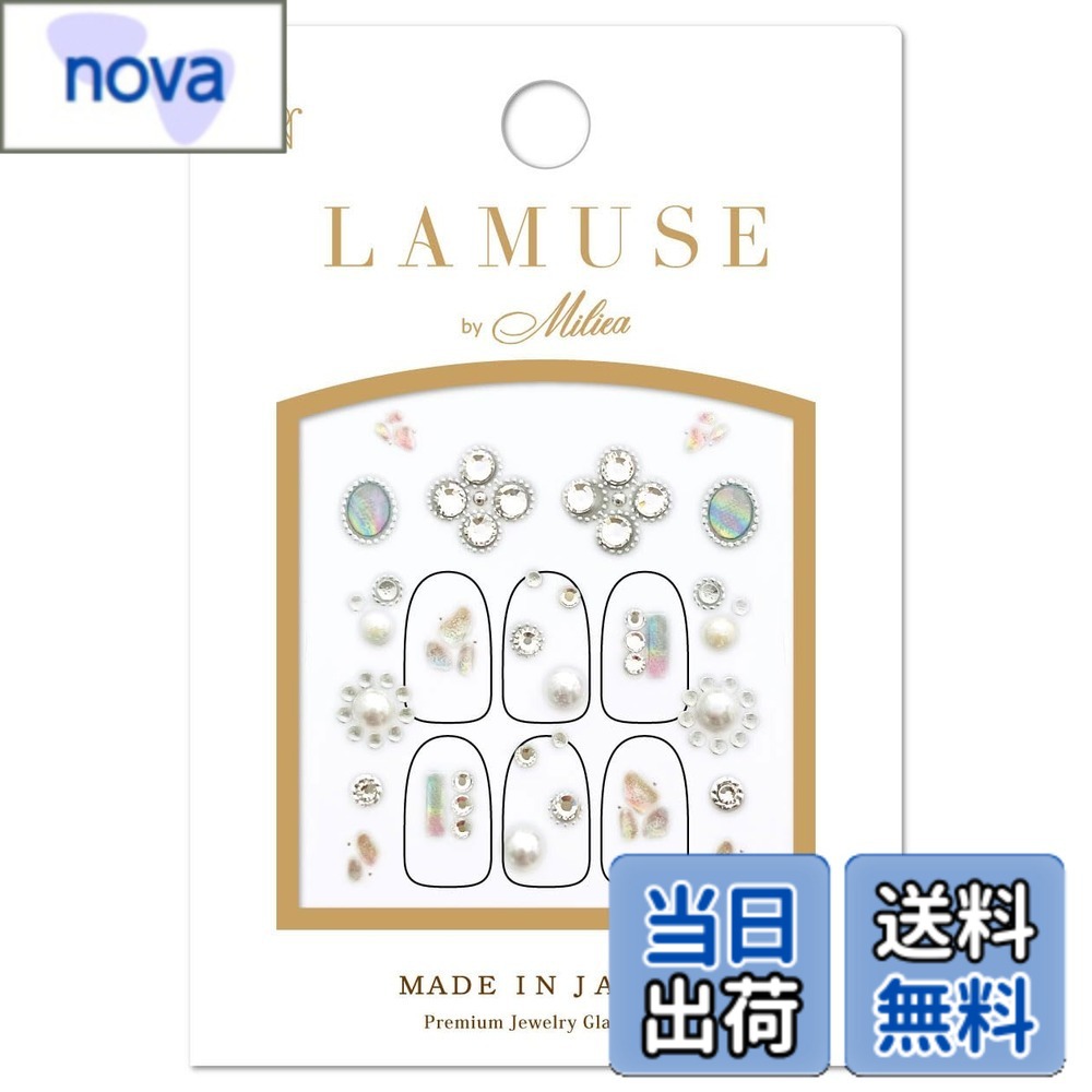 Rakuten - 【送料無料】LAMUSE(ラミューズ) ジュエリー MIX ネイルシール LMS 色：LMS-03、サイズ：1シート