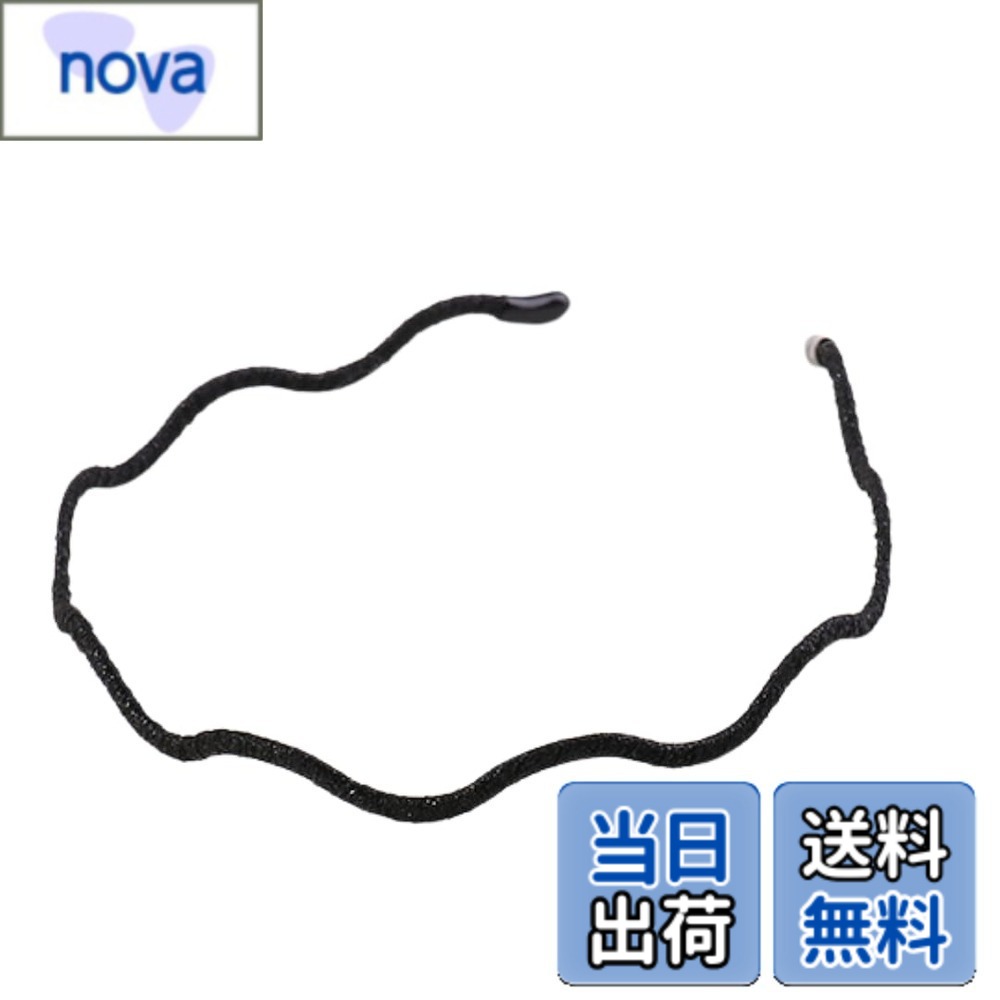 Rakuten - 【送料無料】カチューシャ ウェーブ 細め ラメ シンプル 波型 上品 おしゃれ ヘアアクセサリー ヘアバンド 色：ブラック、サイズ：フリーサイズ