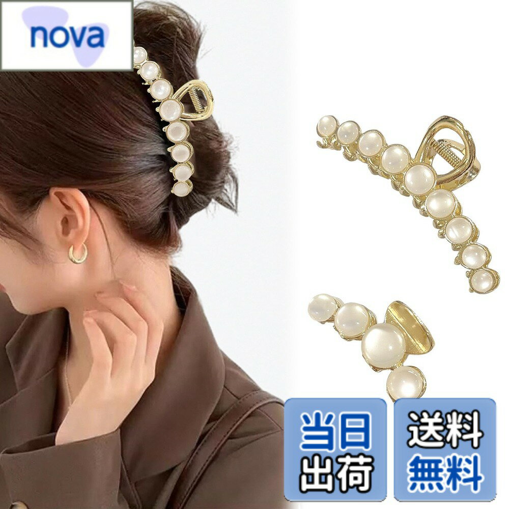 【送料無料】ShineNest ヘアクリップ 大きめ 髪留め バンスクリップ 大きめ 毛量多 ヘアアクセサリーシンプルヘアクリップ髪飾り韓国風おしゃれ大人小さめhair clip髪留めバレッタ優雅エレガント日常お風呂通勤2個セット