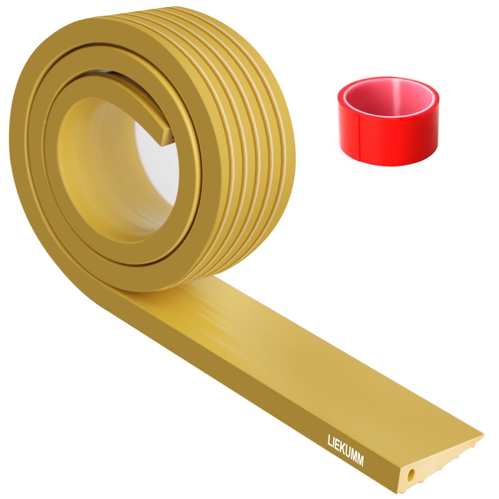 【送料無料】LIEKUMM 段差スロープ 車椅子 スロープ 段差解消 PVC材質 車椅子用ロボット掃除機 適用 柔軟静音 色：イエロー、サイズ：高さ1.0cm