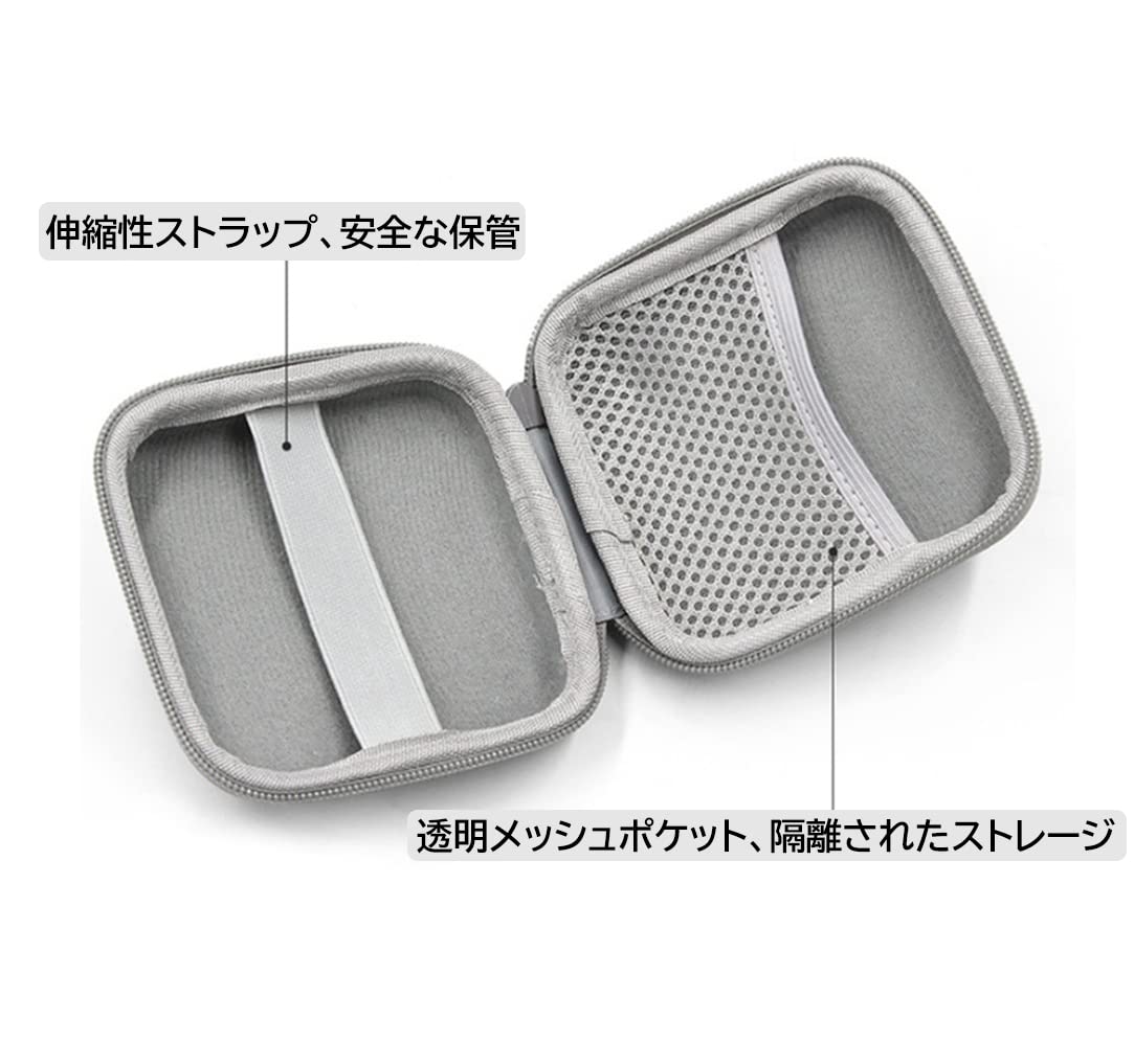 【送料無料】TOMGDRACO for Macbook air/pro用 バッテリー収納ケース USB用収納ポーチバッグ 電源コード ケーブル、イヤホンアクセサリーの保管ケース ガジェットポーチ トラベルポーチ PC小物入れポーチポーチ 小さめ ミニポー 色：グレー、サイズ：11cm x 11cm x 4.5cm nova2021-10233141 nova サンプル画像3