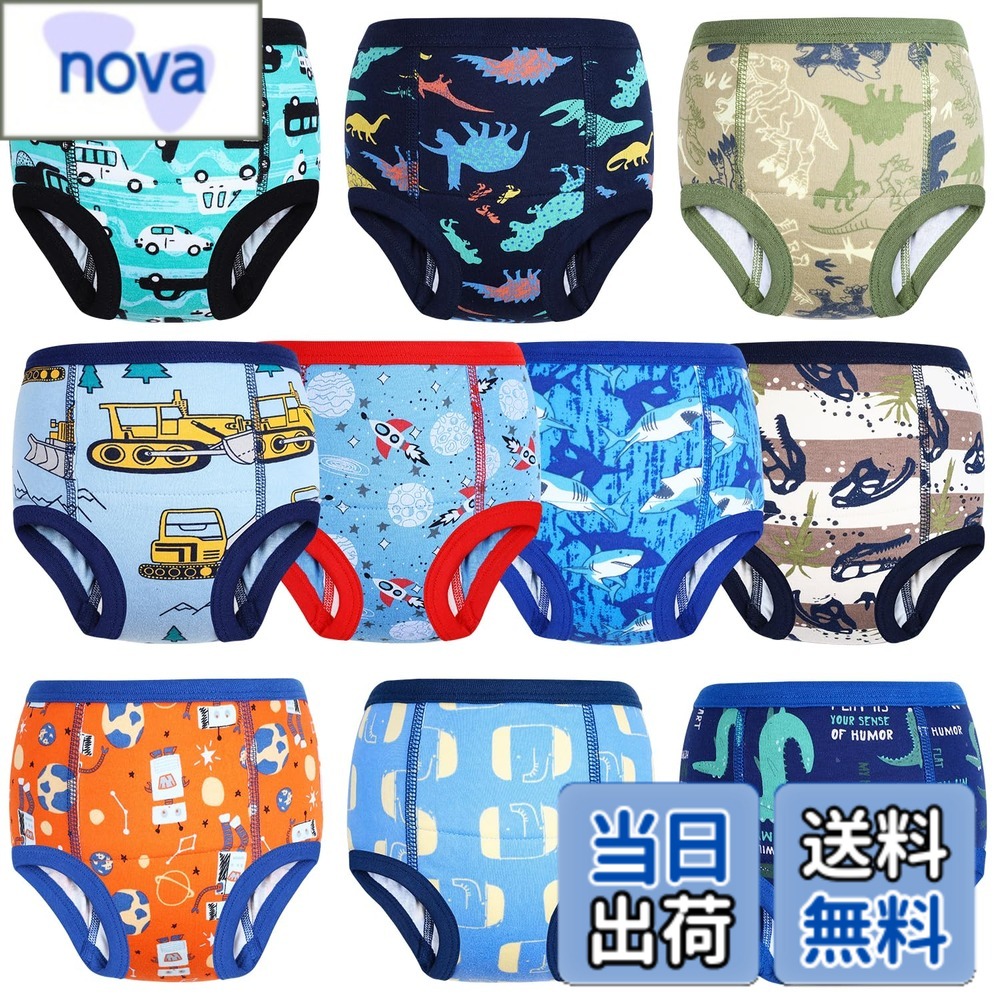 商品情報商品の説明主な仕様 【トイトレの第一歩に】 おむつから卒業を目指すお子様のためのトレーニングパンツです。おしっこをした時の「濡れた感覚」をしっかり伝えることで、自らトイレに行く意識を育みます。日中のトイレトレーニングに最適なパートナーです。【安心の6構造・吸水力】 肌に触れる部分は優しい綿素材、中間に高密度吸水層と漏れにくいPUL防水層を内蔵。6層の一体型設計により、少量の尿を素早く吸収し、漏れの不安を軽減しながらトレーニングに集中できます。【厳選された天然素材】 高品質な綿生地を使用し、デリケートなお子様の肌にも安心な設計です。通気性に優れ、蒸れにくいので四季を問わず快適に着用いただけます。有害物質を含まない素材選びを徹底しました。【10枚組で洗い替えも安心】 1日の中で何度も履き替えるトレーニング期に嬉しい10枚セット。洗濯機で繰り返し洗えるので経済的かつ衛生的です。豊富なカラーと可愛い柄展開で、お子様が自分から履きたくなる工夫を凝らしました。【動きやすさを追求】 足ぐり部分には伸縮性の高いゴムを採用し、活発に動くお子様の足元にフィットします。締め付けすぎず、自分で脱ぎ履きしやすい設計なので、自立心を育むサポートをします。
