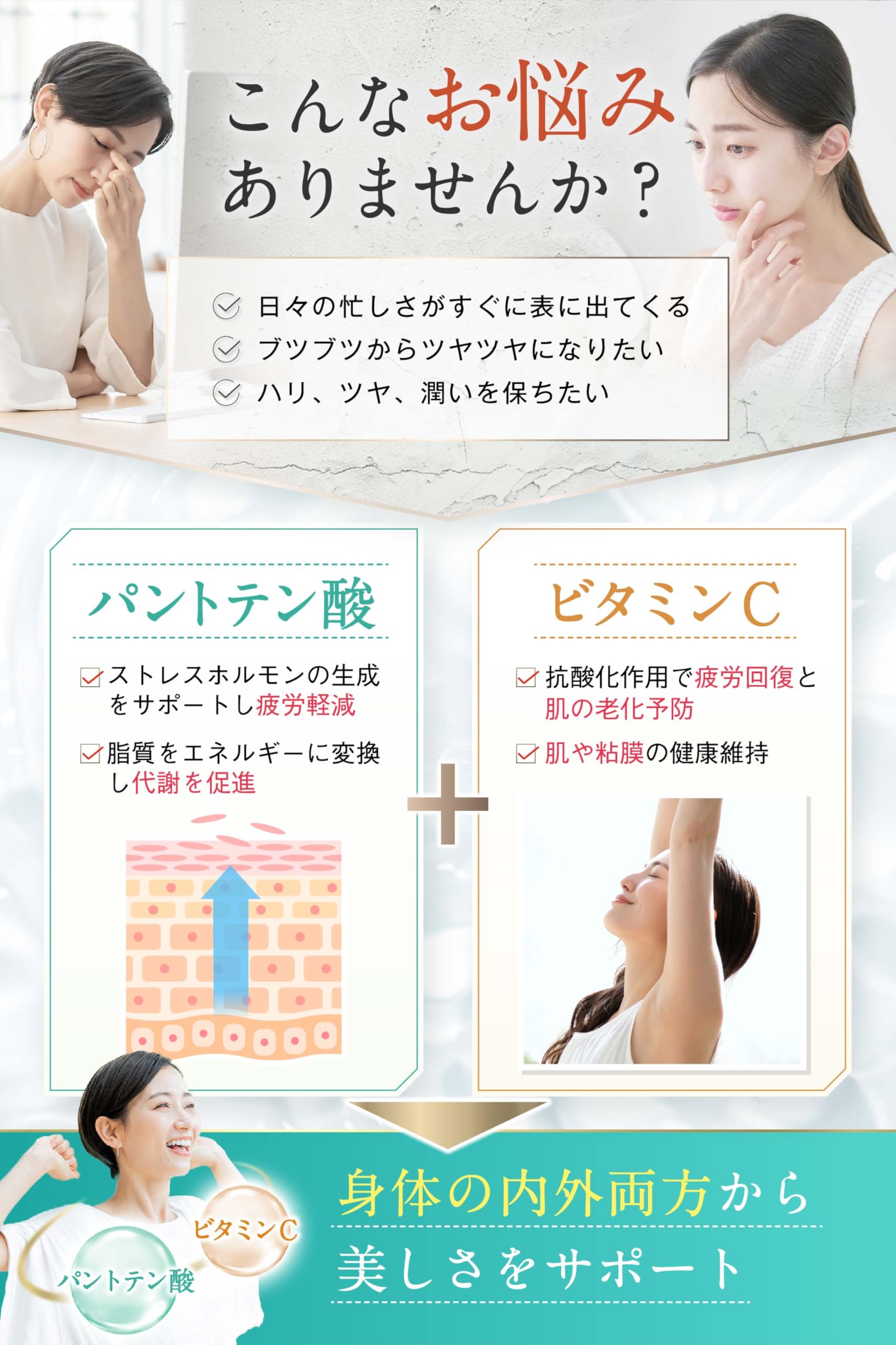 【送料無料】【現役皮膚科医が監修】 パントテン酸 サプリ ビタミンC 【栄養機能食品】【NMNxコラーゲンxプラセンタxヒアルロン酸など贅沢配合】【サポート成分12種類x30日分180粒】 [ごじげん健康堂] サイズ：1袋 nova2021-10196141 nova サンプル画像3