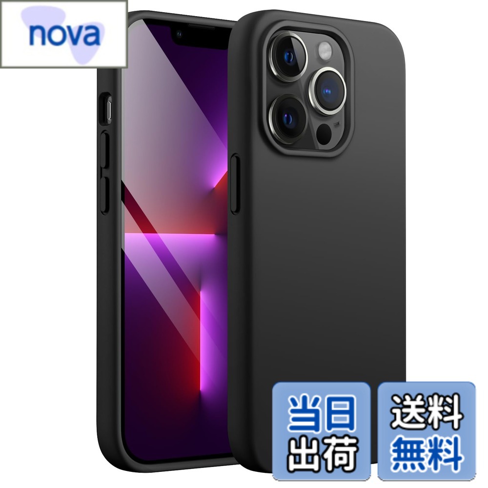 乐天商城 - 【送料無料】JETech iPhone13 Pro シリコンケース(Pro 6.1インチ専用) シルキーソフトタッチフルボディ保護ケース マイクロファイバーライニング付き耐衝撃カバー 色：ブラック、サイズ：iPhone 13 Pro