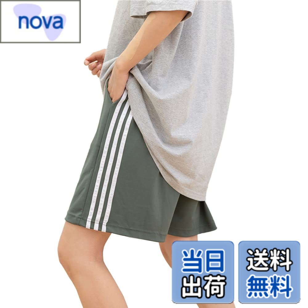 樂天商城 - 【送料無料】レディース ハーフパンツ 短パン スポーツ ショートパンツ 通気 速乾 ヨガ 5分丈 ランニング 色：グリーン、サイズ：L