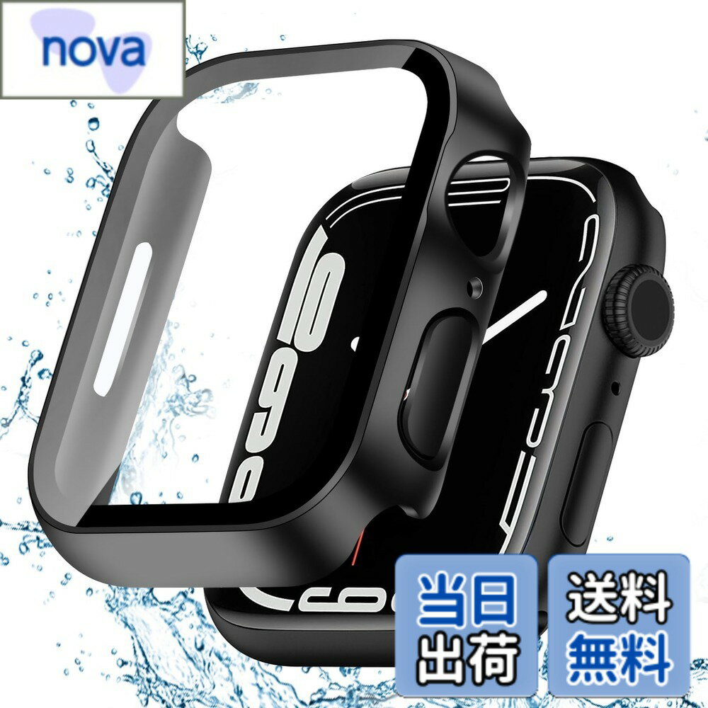 乐天商城 - 【送料無料】TEMEDO 対応 アップルウォッチ カバー Series 11/10/9/8/7/SE3/SE2/SE/6/5/4 Ultra 3/2/1 Apple Watch ケース PC素材 アップルウォッチ ケース 全面保護 二重構造 Apple Watch カバー ガラスフィルム 一体型-A 色：ブラック、サイズ：Series 9/8/7 for 45mm