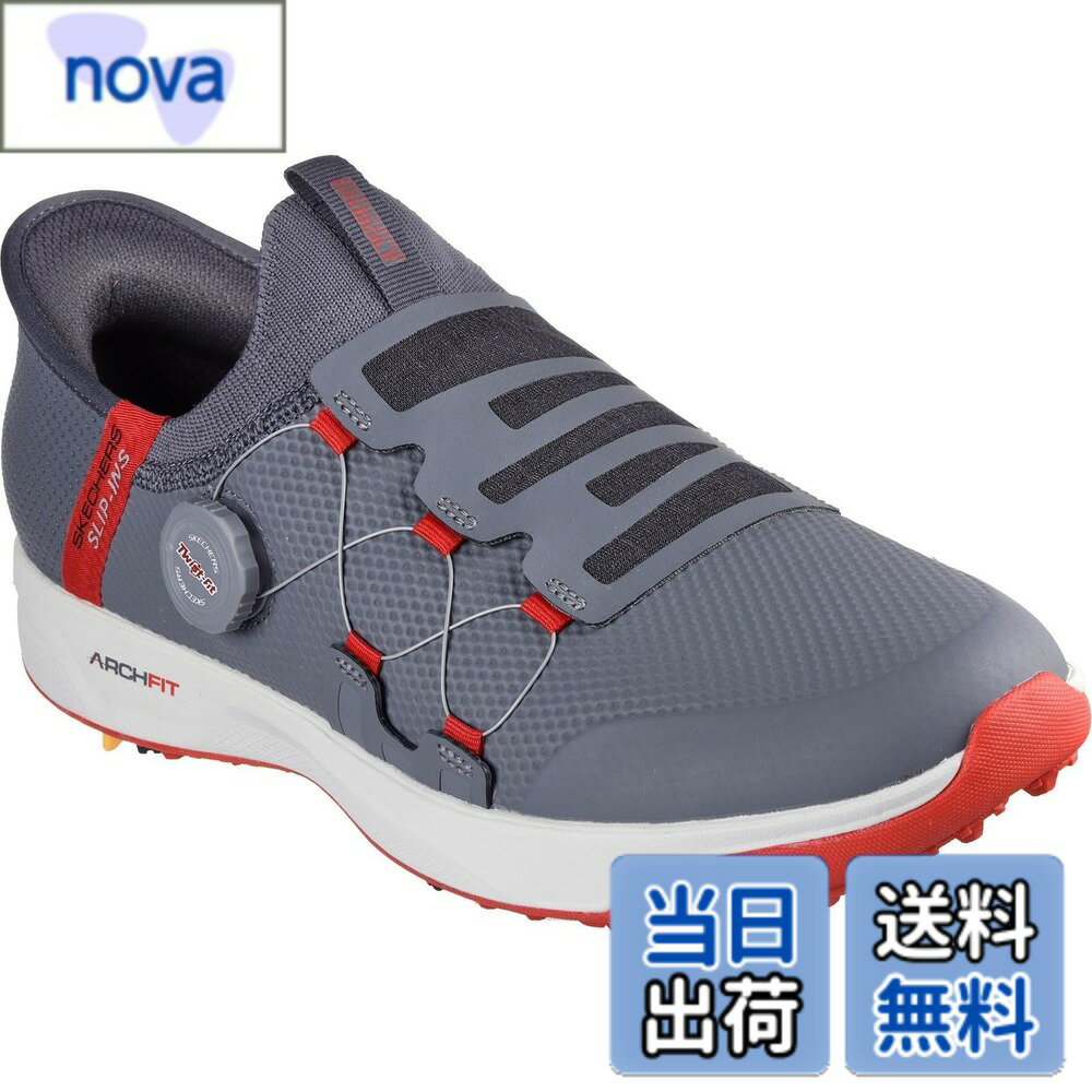 【送料無料】[スケッチャーズ] ゴルフシューズ スリップインズ ゴー ゴルフ エリート GO GOLF ELITE VORTEX S-INS 214076-CCRD/メンズ 色：チャコールグレー、サイズ：25.5 cm
