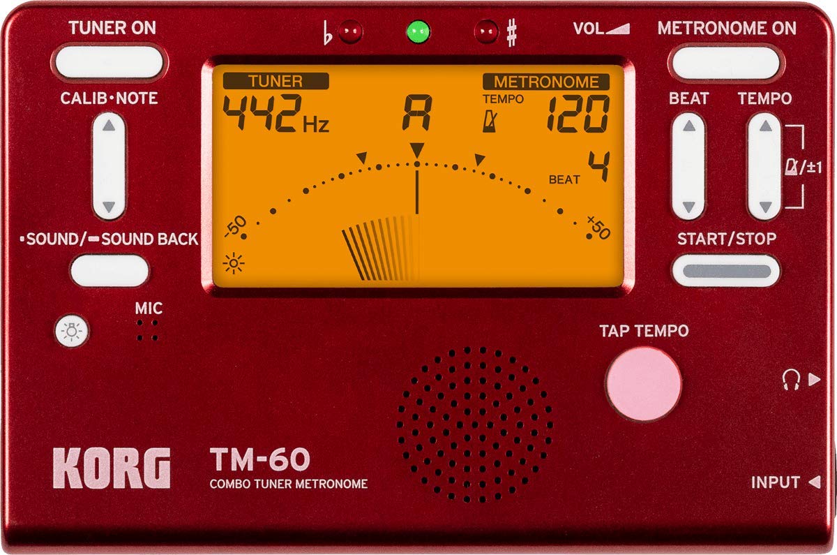 乐天商城 - 【送料無料】KORG チューナー/メトロノーム TM-60 色：レッド
